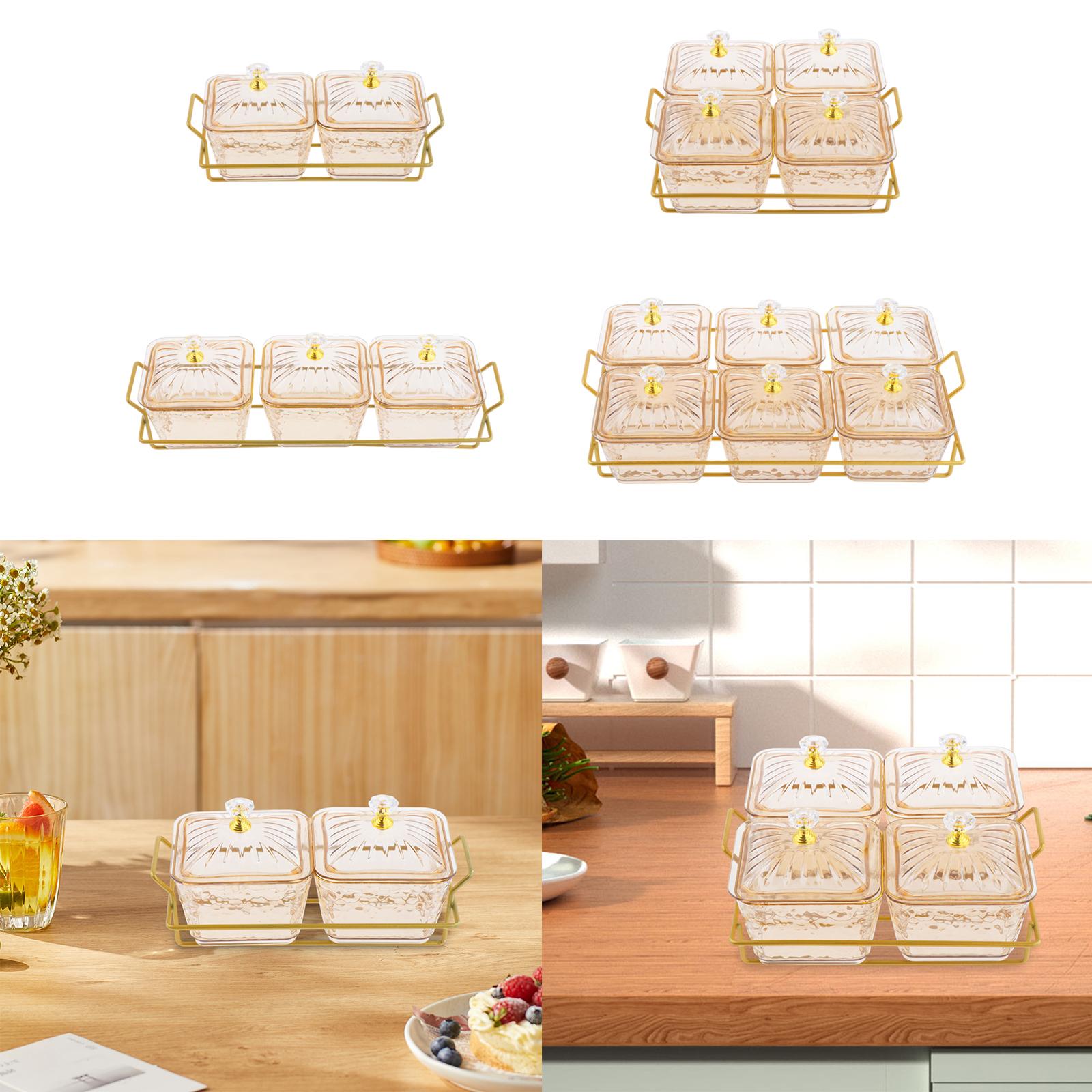 Divided Serving Tray Condiment Appetizer Tray for Dinner Party Dips Set Hotel 2 Dishes