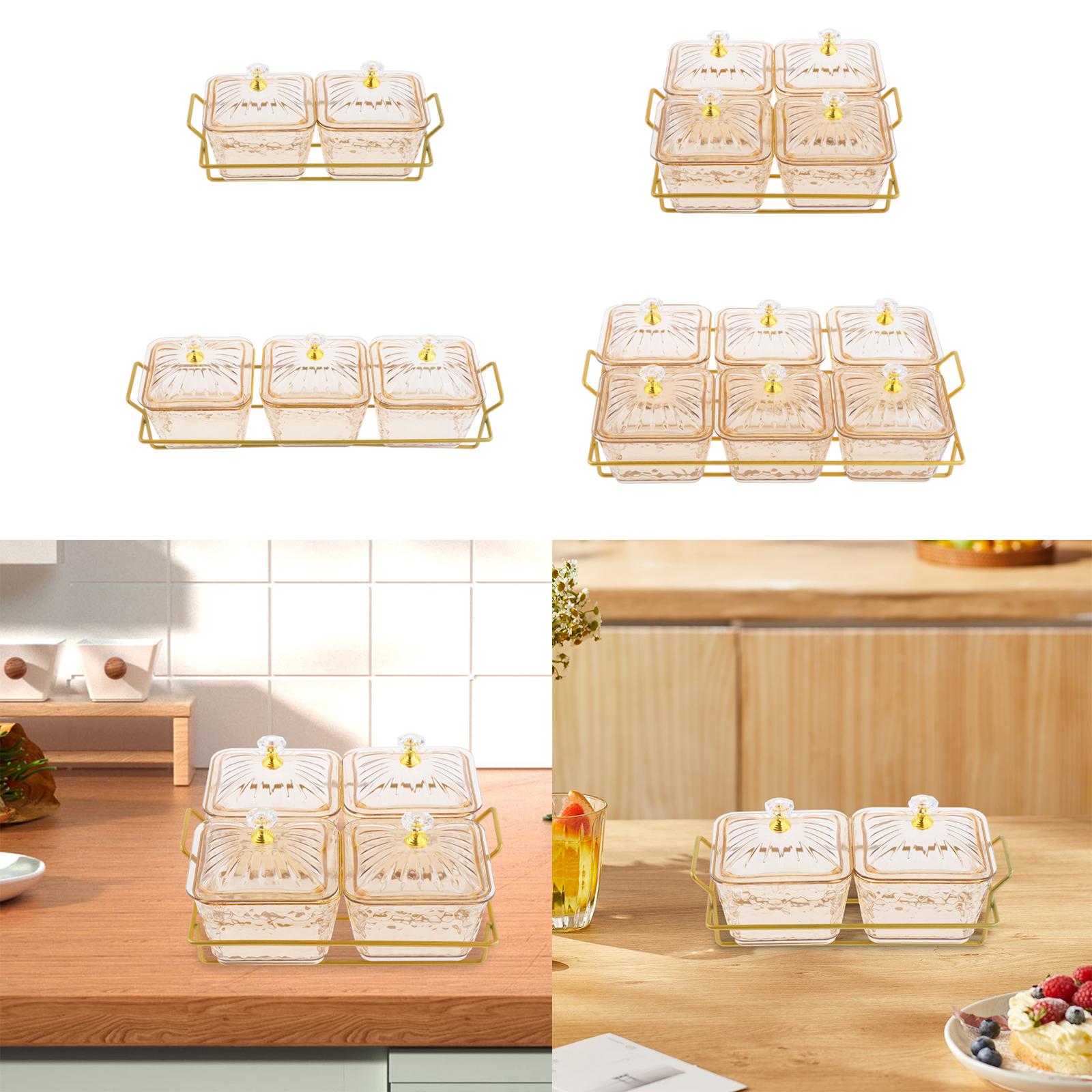 Divided Serving Tray Condiment Appetizer Tray for Dinner Party Dips Set Hotel 2 Dishes