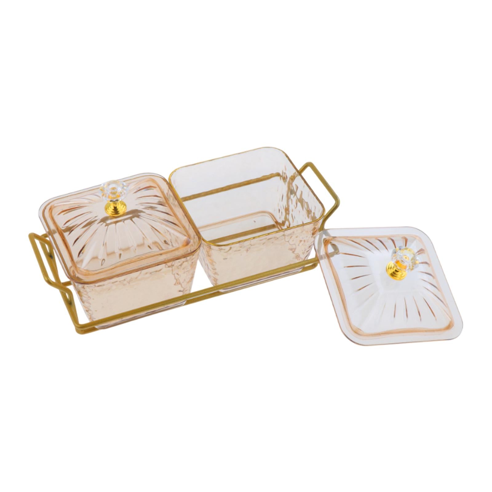 Divided Serving Tray Condiment Appetizer Tray for Dinner Party Dips Set Hotel 2 Dishes