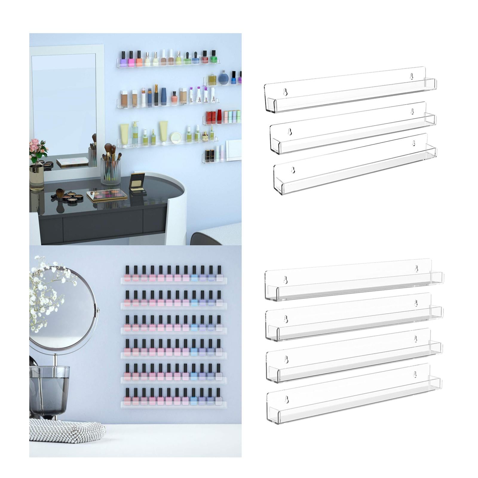 Acrylic Nail Polish Organizer Racks Shelves for Office Bedroom Home 3pcs