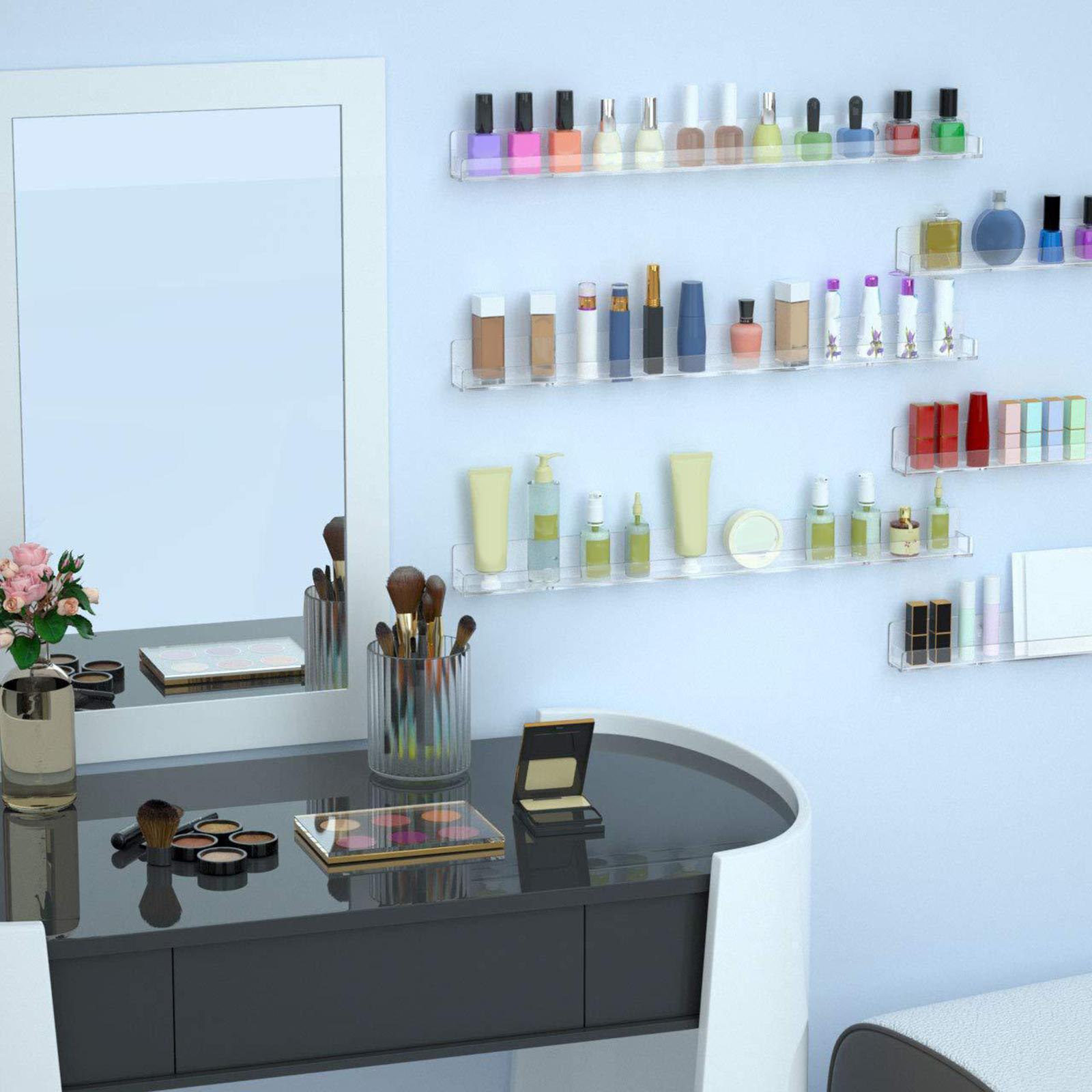 Acrylic Nail Polish Organizer Racks Shelves for Office Bedroom Home 4pcs