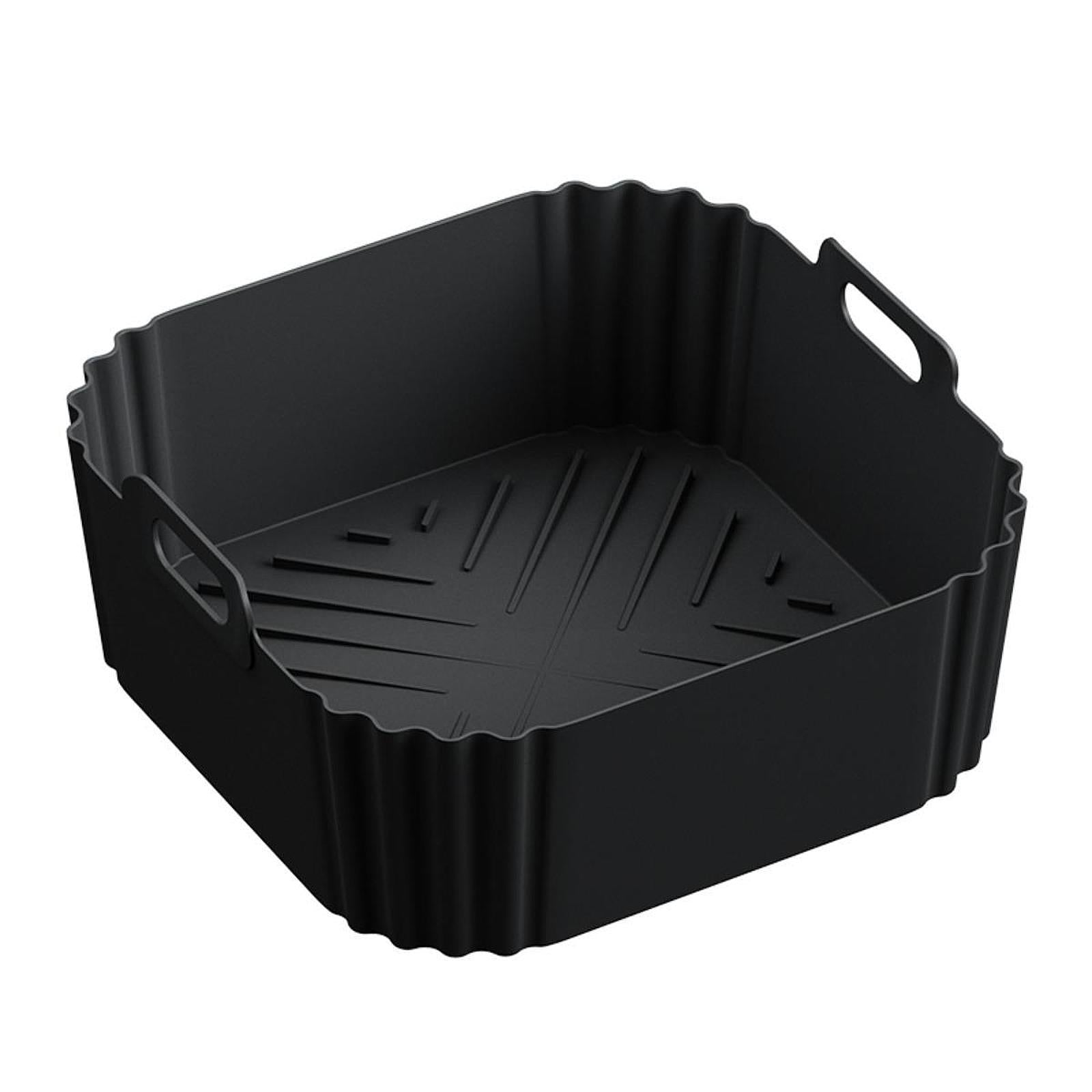Air Fryer Silicone Liner Air Fryer Silicone Pot for Air Fryer Cooking Lovers Black
