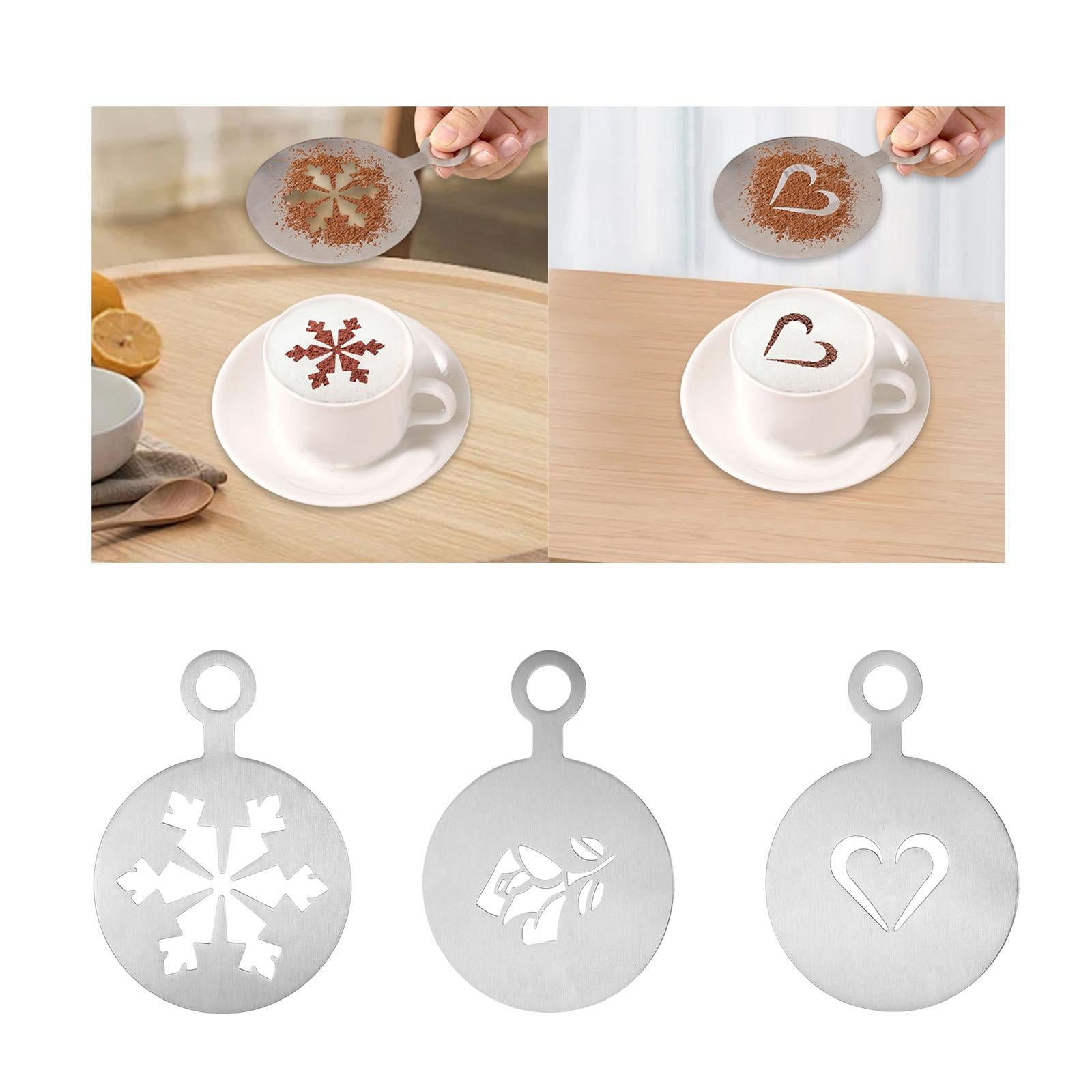 Coffee Decorating Stencil Baking Painting Tools for Chocolate Latte snowflake
