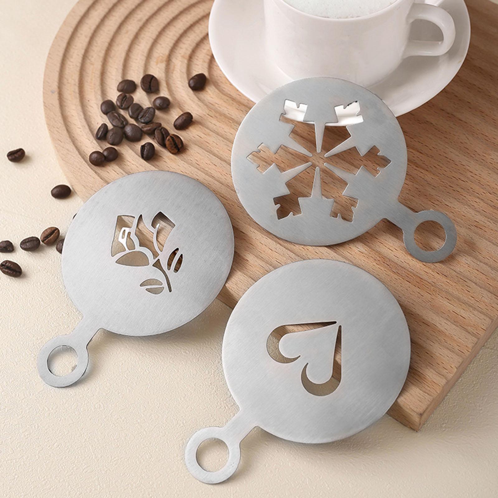 Coffee Decorating Stencil Baking Painting Tools for Chocolate Latte heart