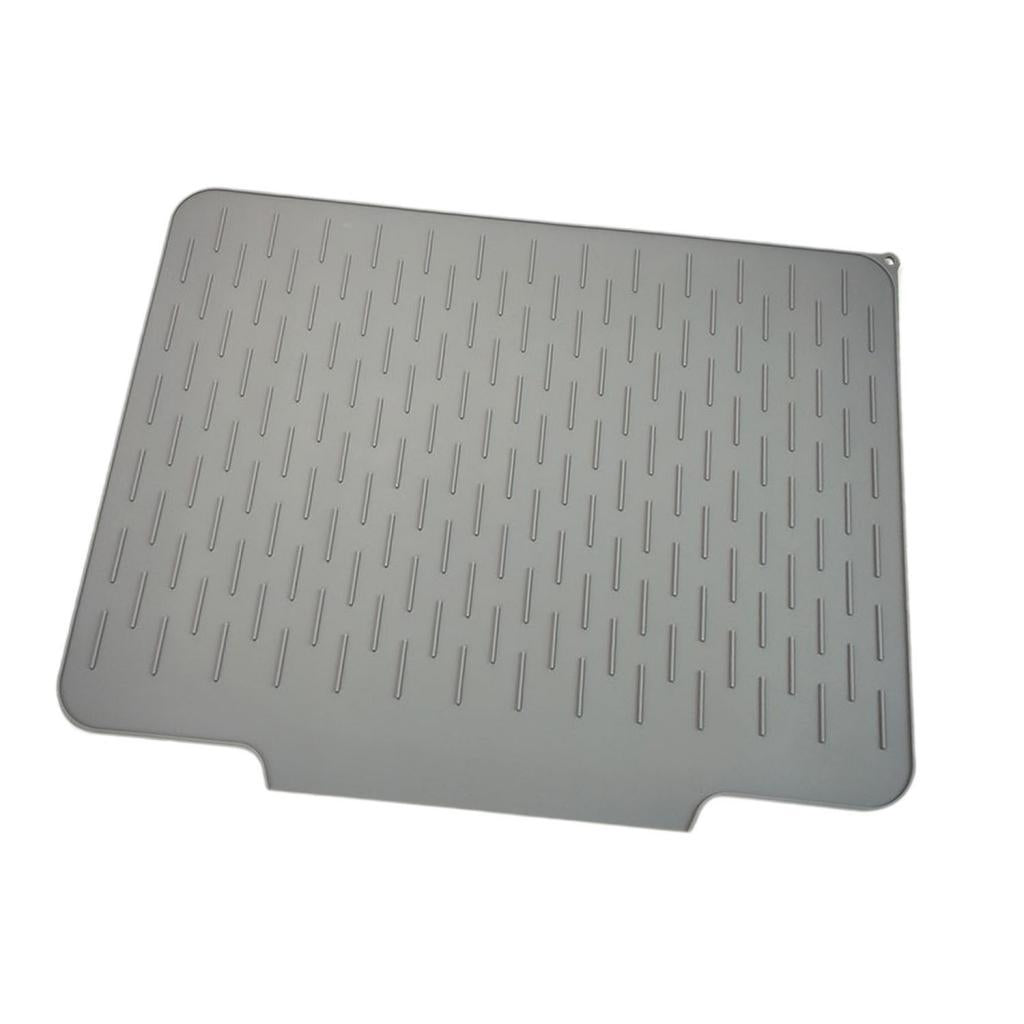 Dish Drying Mat Large for Glass Utensil 22.8x17.7" Bar Counter Draining Mat Gray"