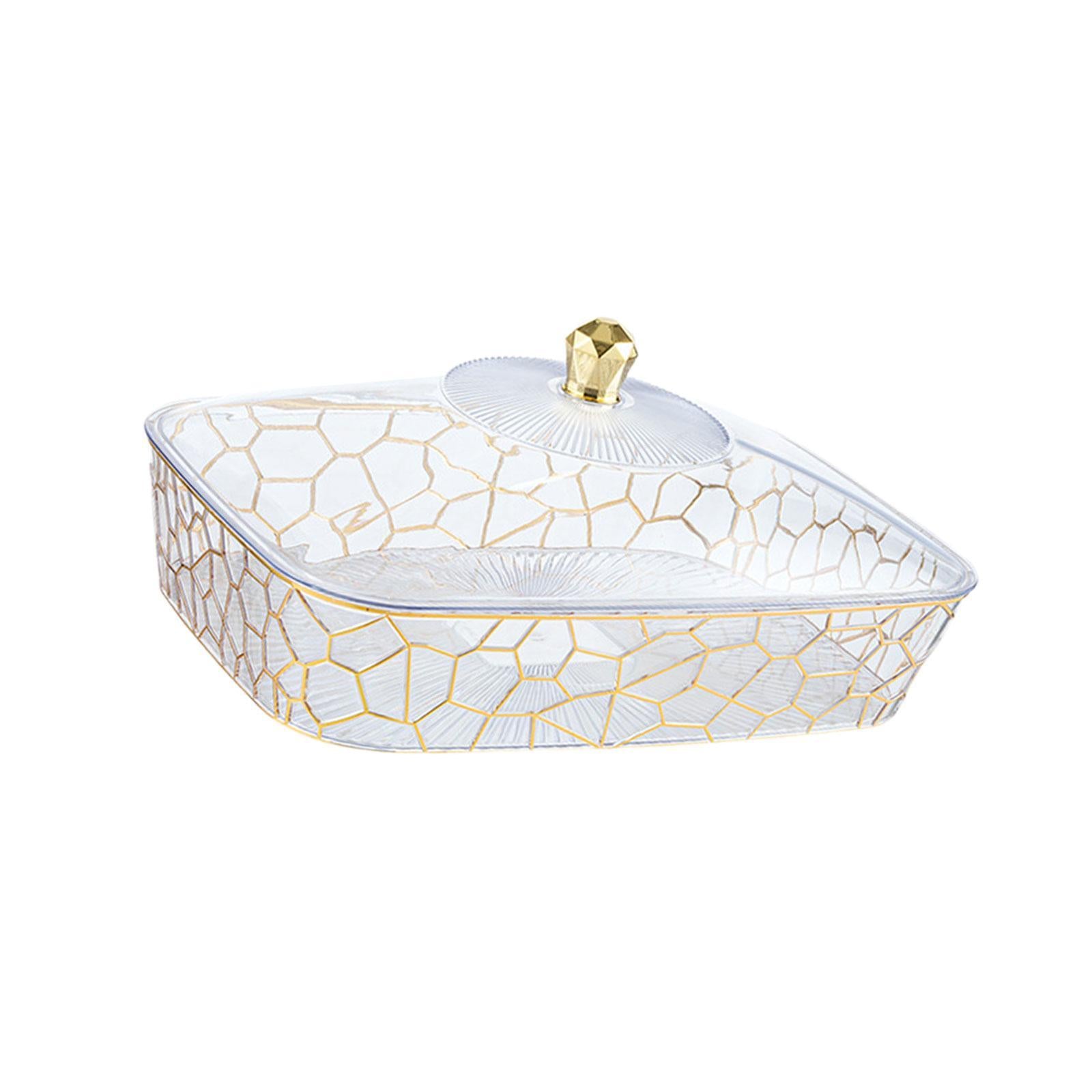 Fruit Tray with Lid Multifunctional Fruit Dish for Snack Candies Living Room L