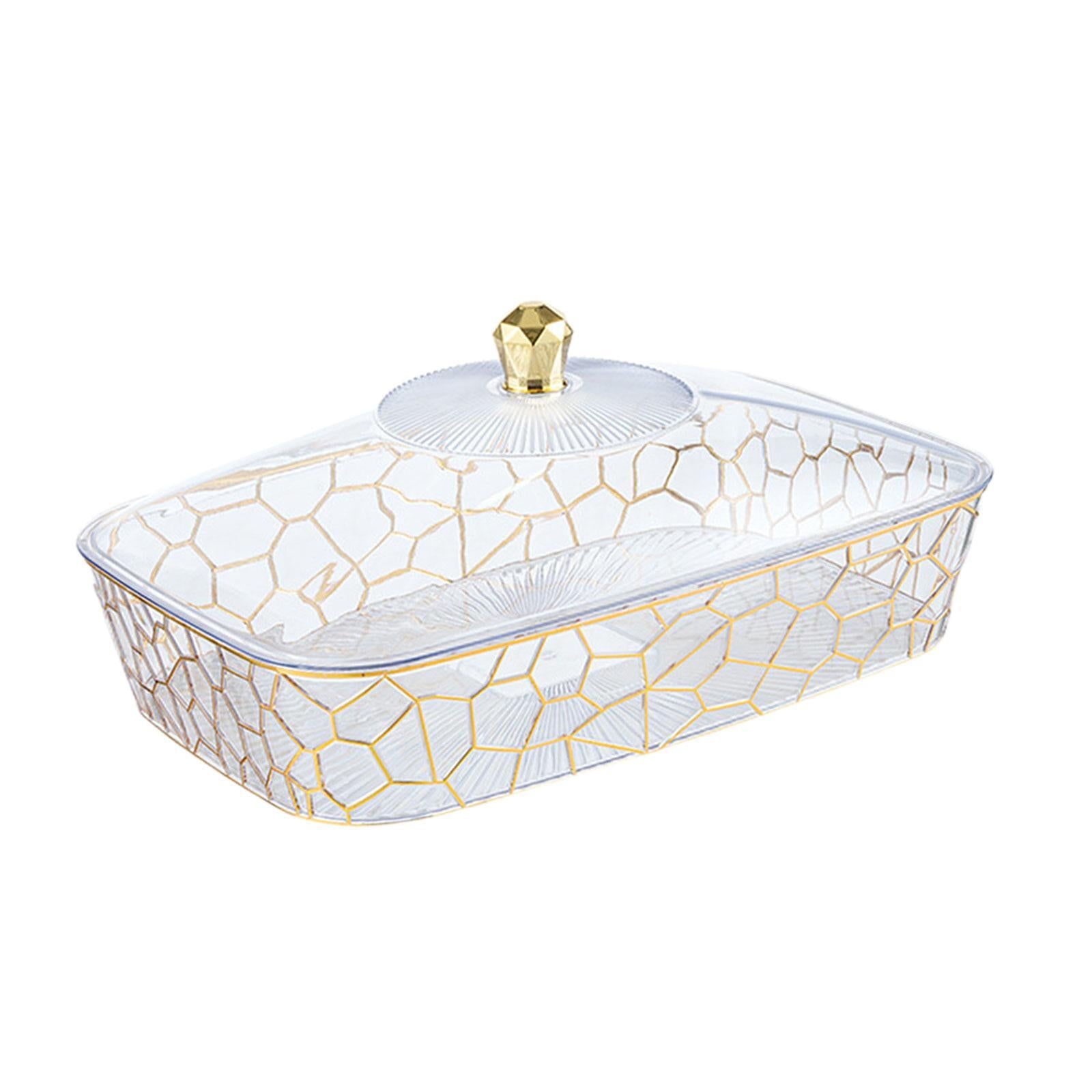 Fruit Tray with Lid Multifunctional Fruit Dish for Snack Candies Living Room L