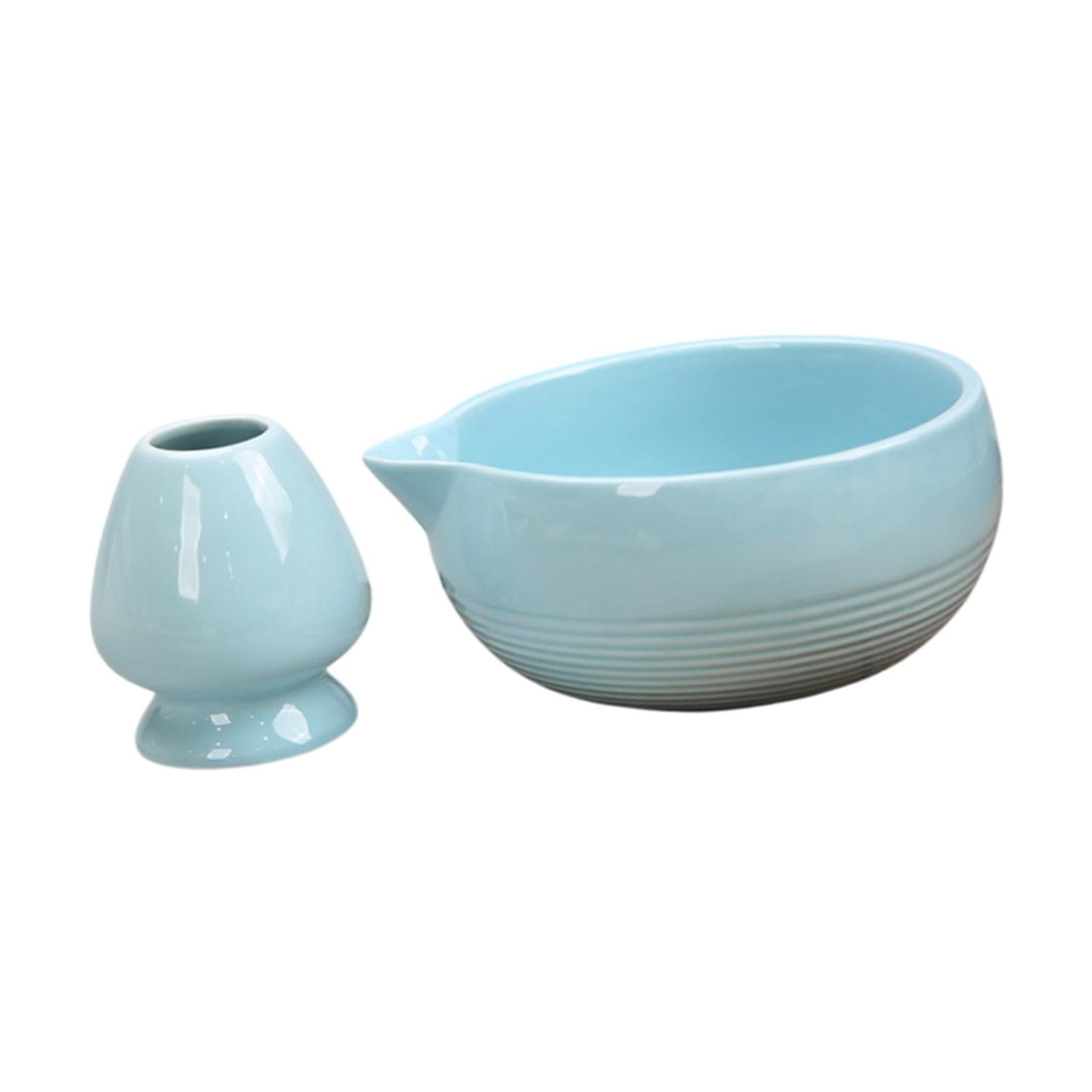 Chinese Matcha Tea Ceremony Set Ceramic Matcha Bowl for Home Tea Room Office Blue