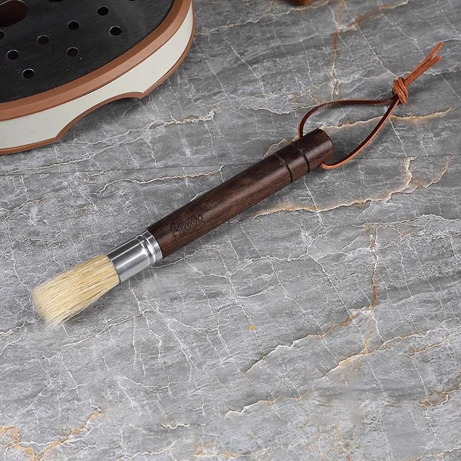 Coffee Grinder Cleaning Brush Cleaner Tool Bean Grain Espresso Machine Brush Black Ebony