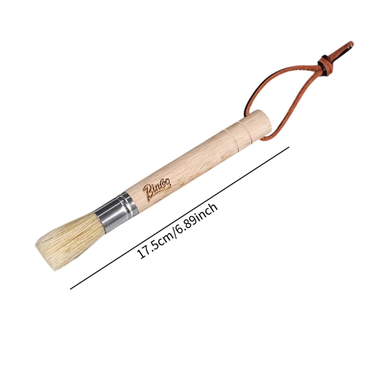 Coffee Grinder Cleaning Brush Cleaner Tool Bean Grain Espresso Machine Brush Beech Wood