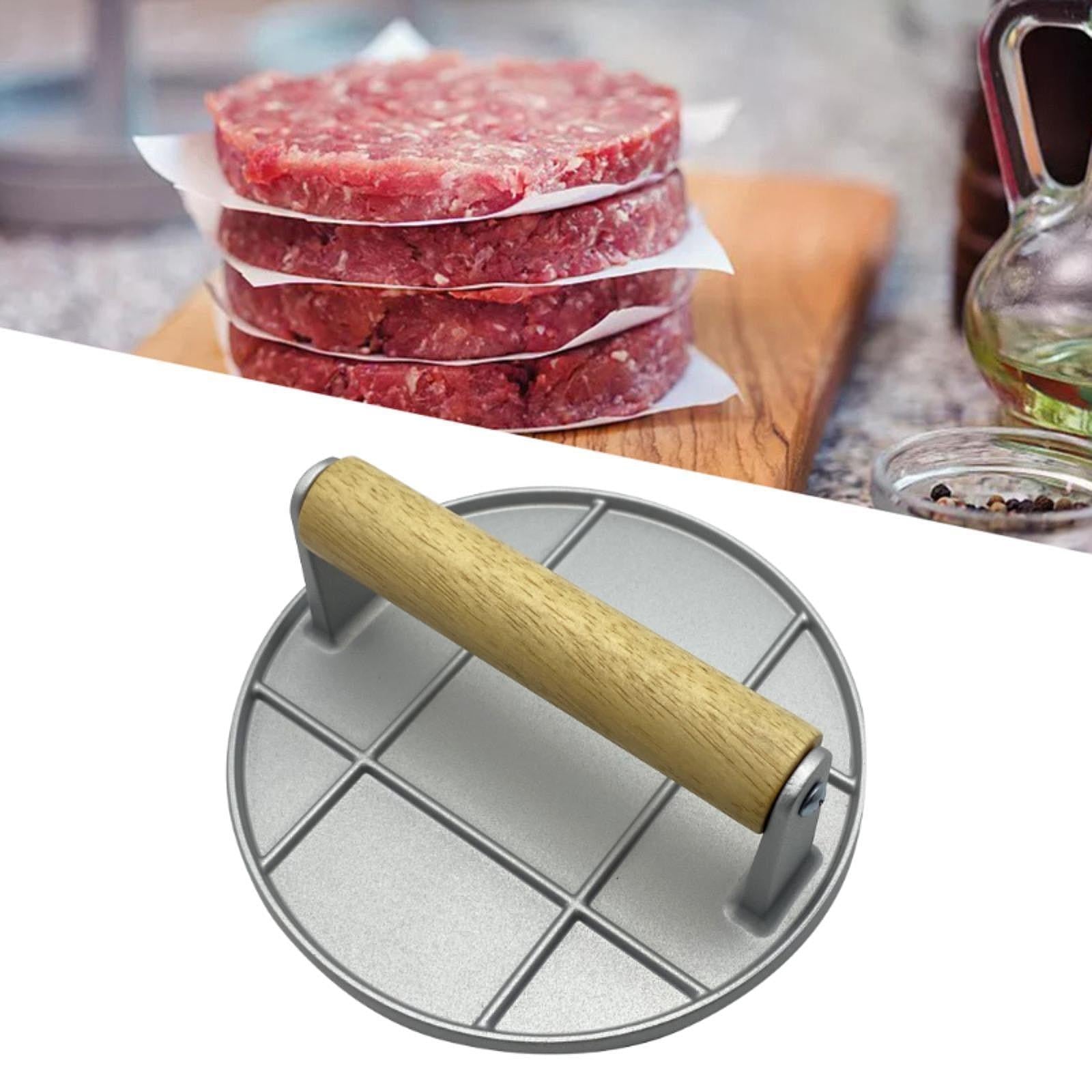 Aluminum Alloy Burger Press Flat Bottom for Kitchen BBQ Accessories Flat Top Round