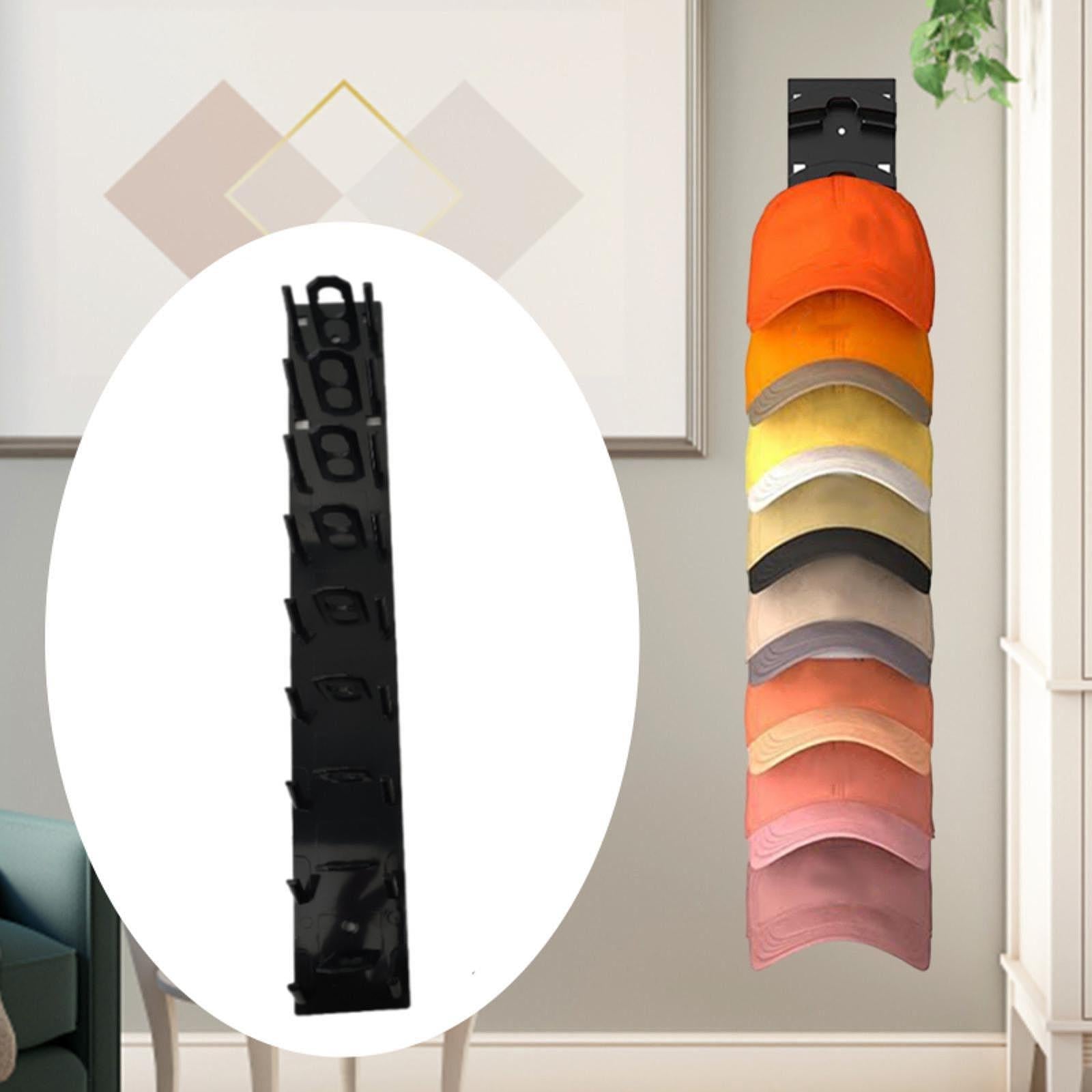 Baseball Cap Organizer Hat Storage Organizer for Cloakroom Storeroom Laundry Black