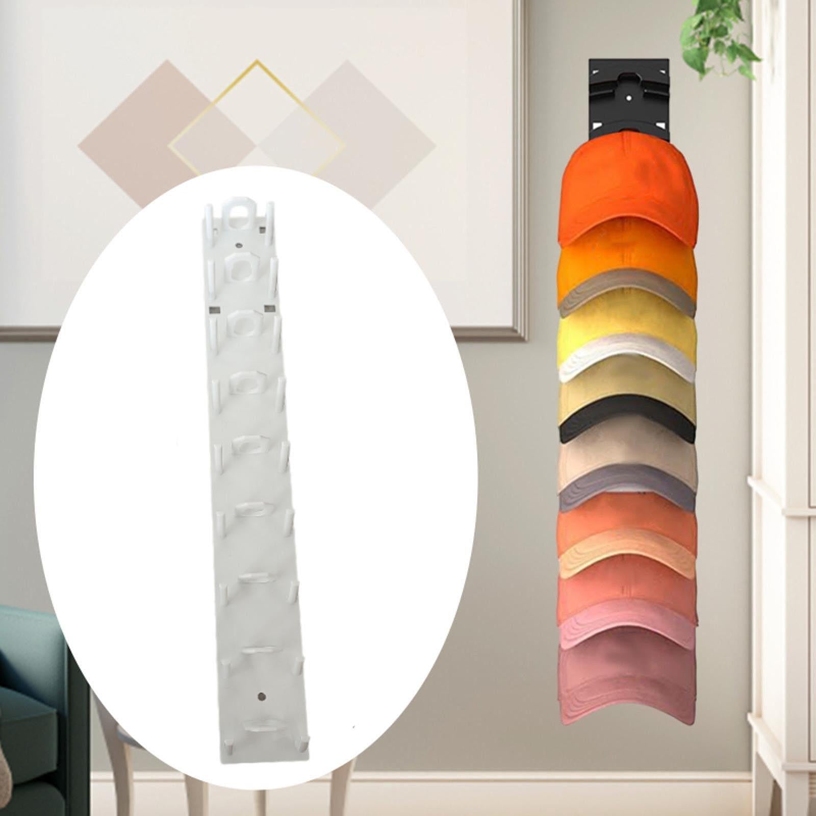 Baseball Cap Organizer Hat Storage Organizer for Cloakroom Storeroom Laundry White