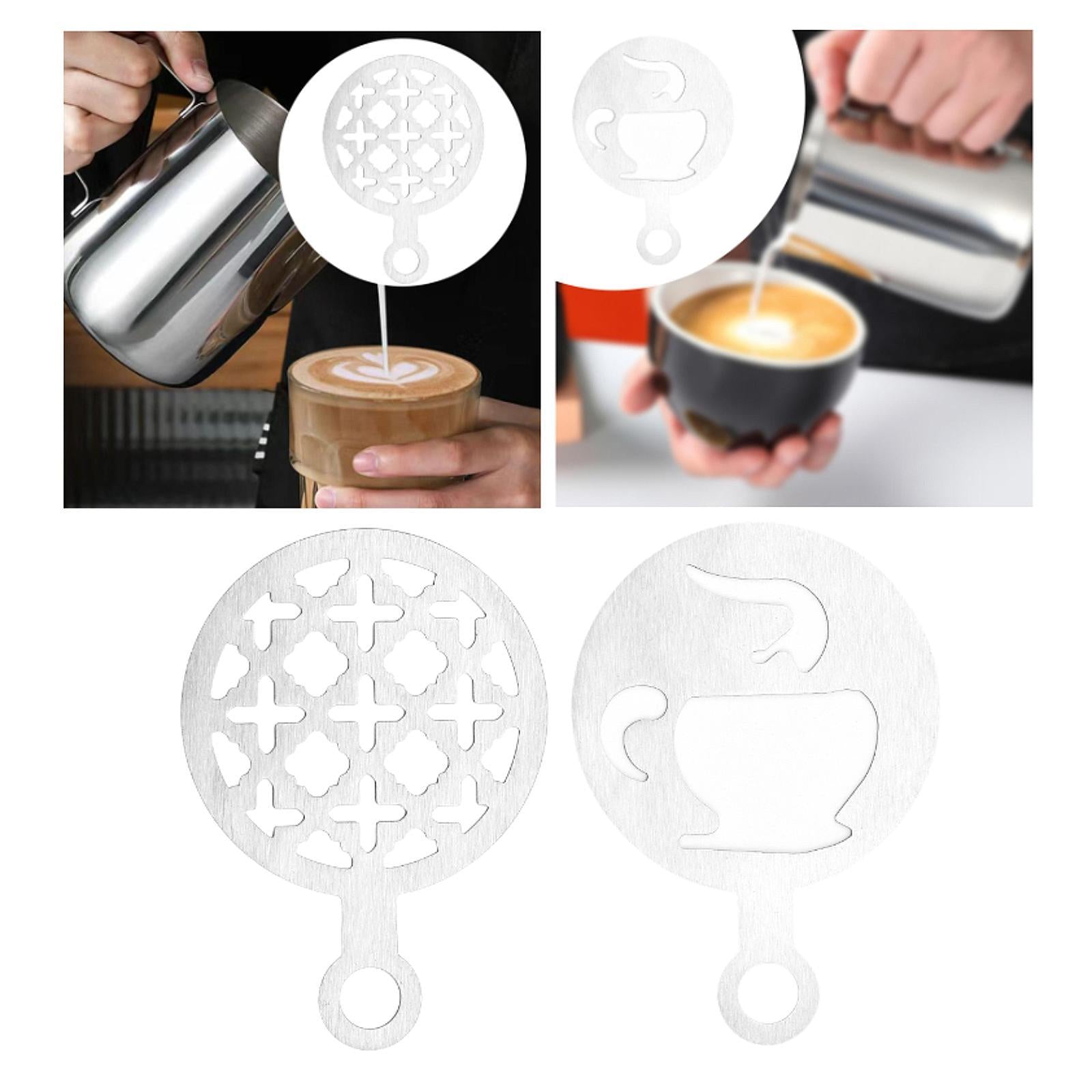 Coffee Template Portable Flowering Mould for Mousse Cappuccino Cookie Irregular pattern