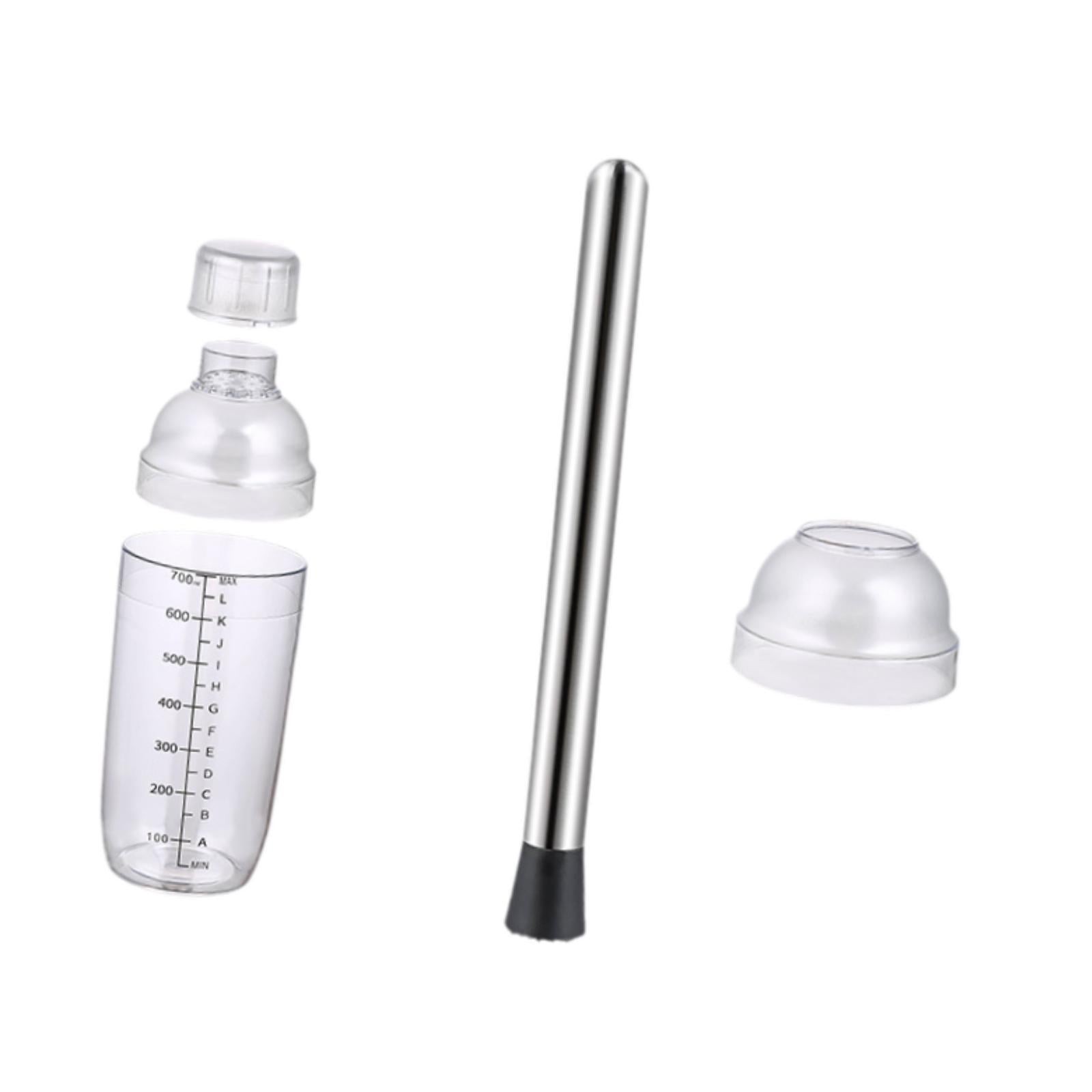 Cocktail Shaker Anti Leakage with Scale Bar Tool for Home Use Milk Smoothie 700ml