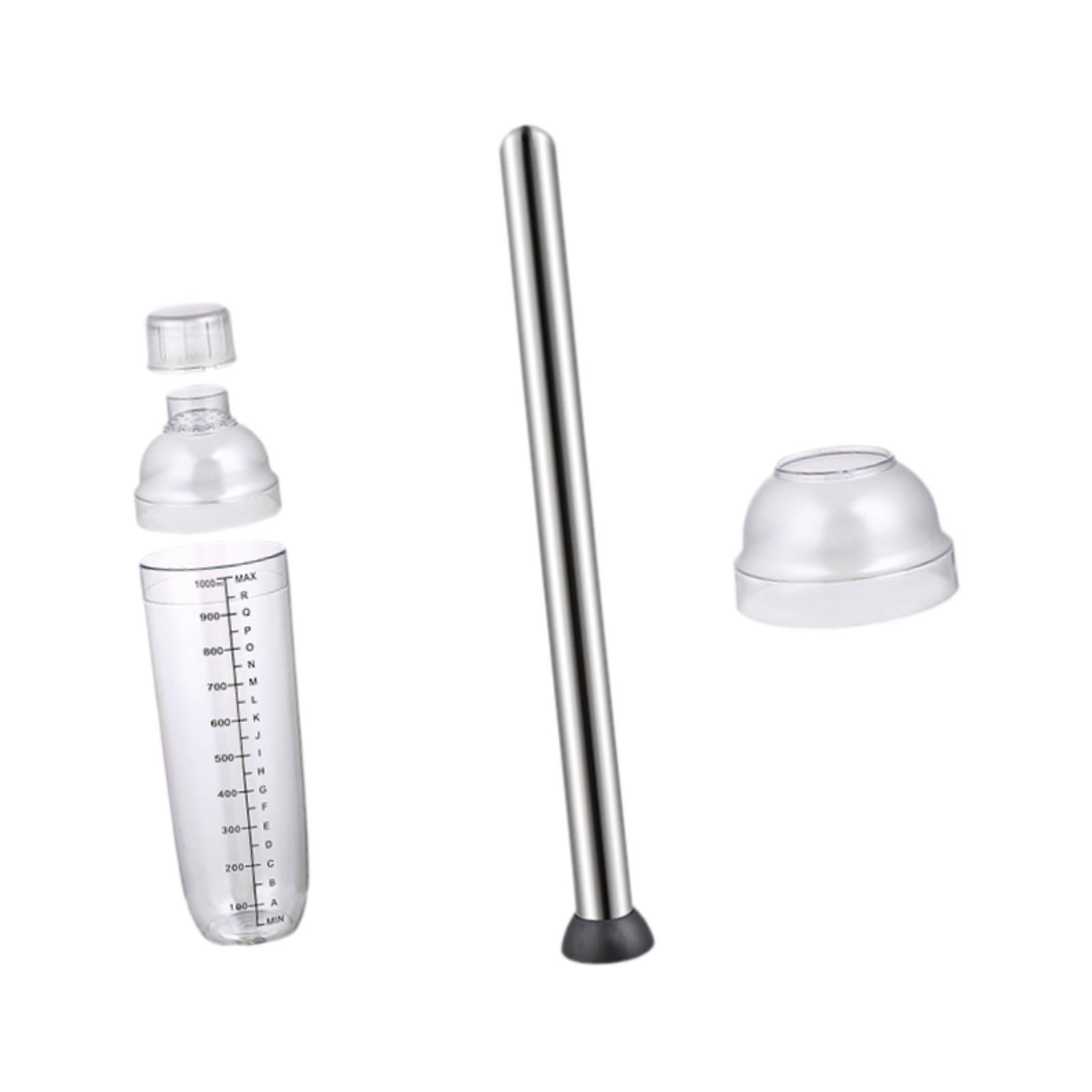 Cocktail Shaker Anti Leakage with Scale Bar Tool for Home Use Milk Smoothie 1000ml