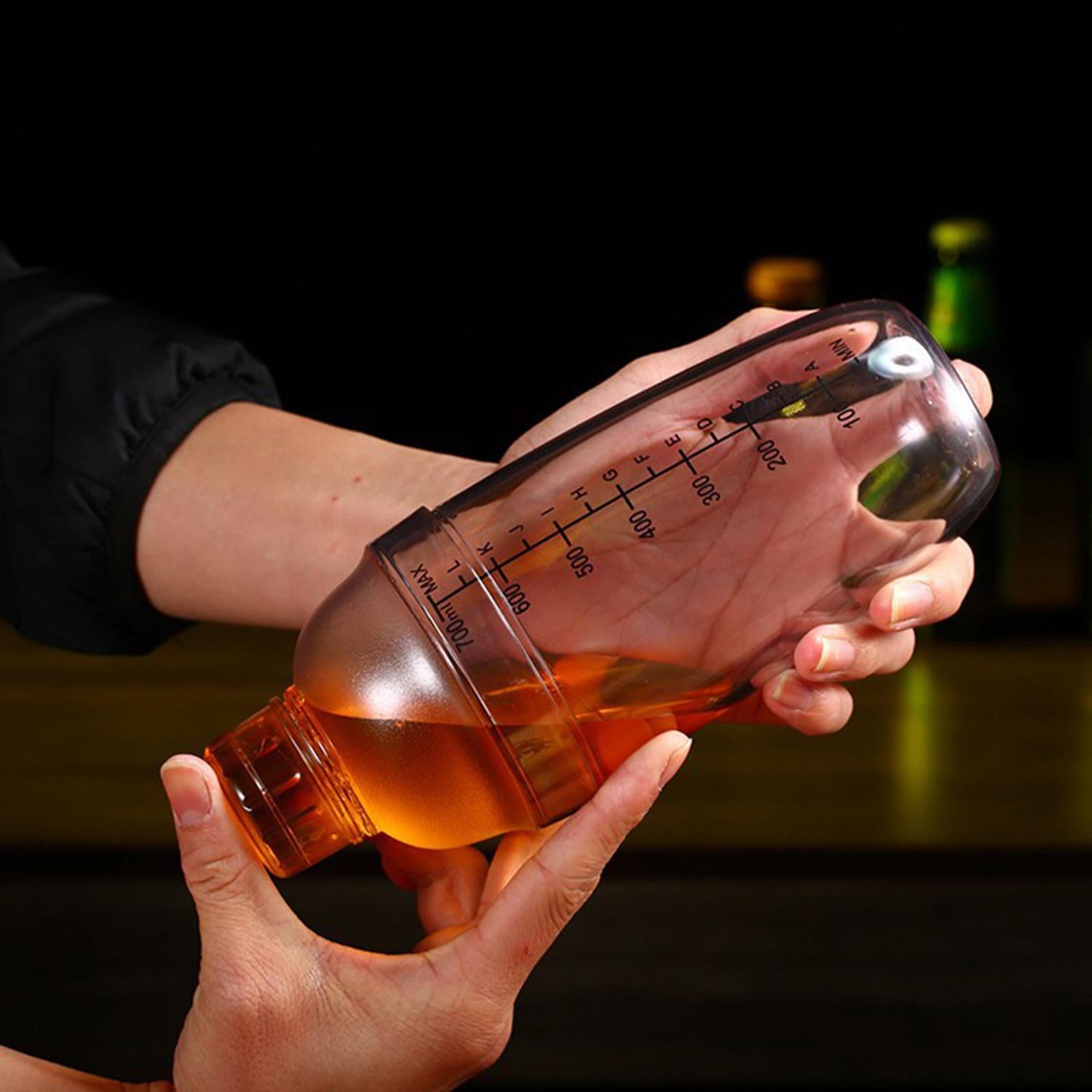 Cocktail Shaker Accessories Hand Shaker with Scales for Home Drink Party 700ml