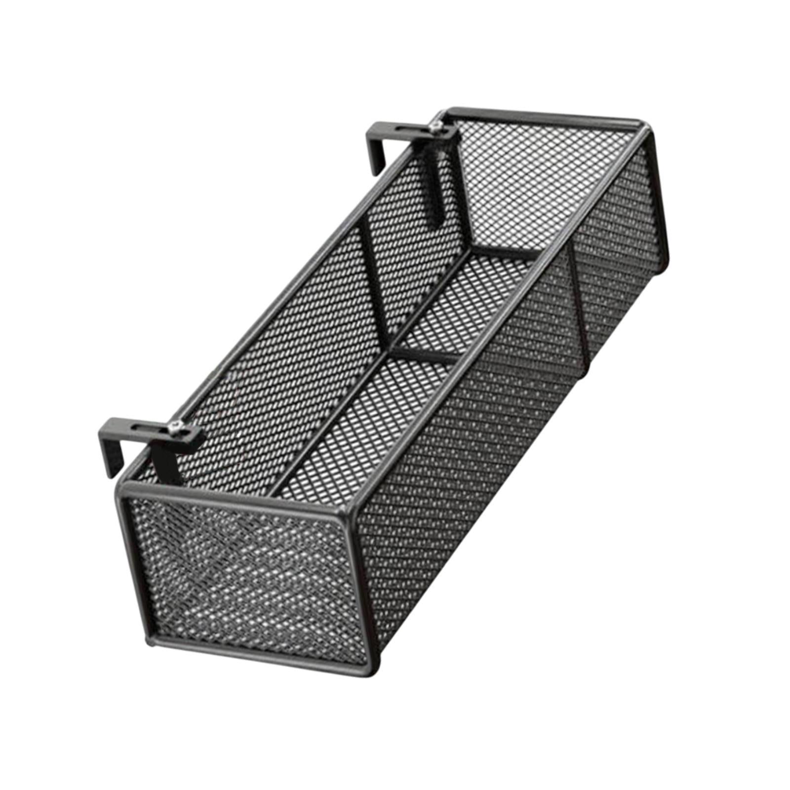 Bedside Hanging Organizer Sturdy Bed Metal Storage Basket for Home Desk Book 27x15x9cm