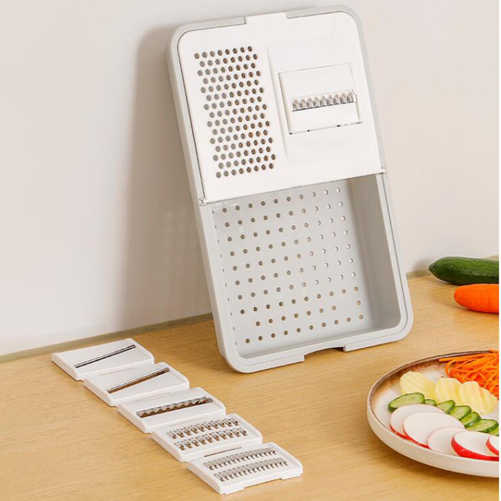 Manual Vegetable Slicer Effort Saving Drain Basin for Garlic Carrot Cucumber