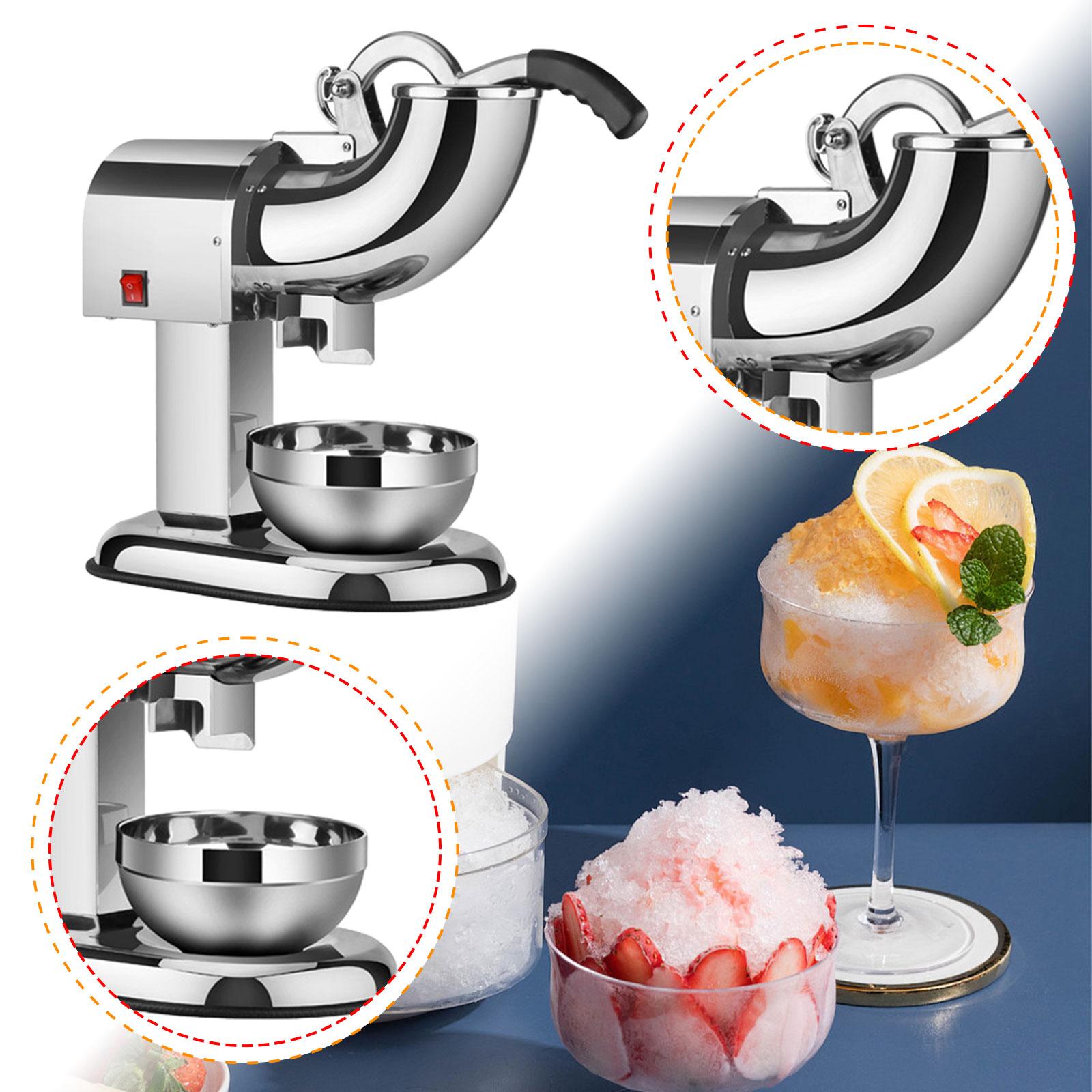 Electric Shaved Ice Machine Electric Ice Crusher for Refreshing Beverage Bar