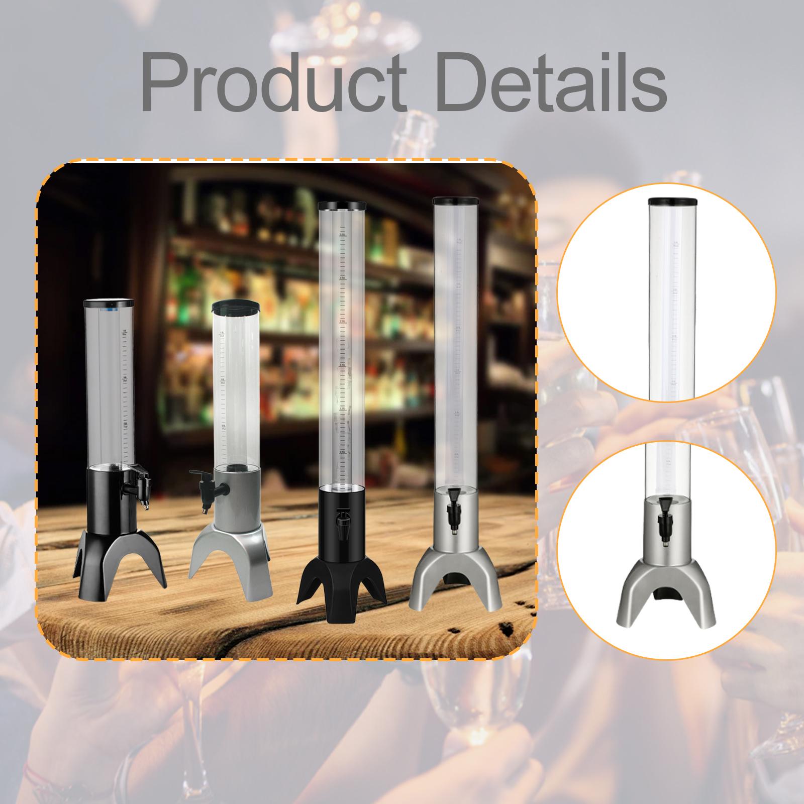 Beer Dispenser Margarita Sturdy Tabletop for Home Restaurants 1.5L black