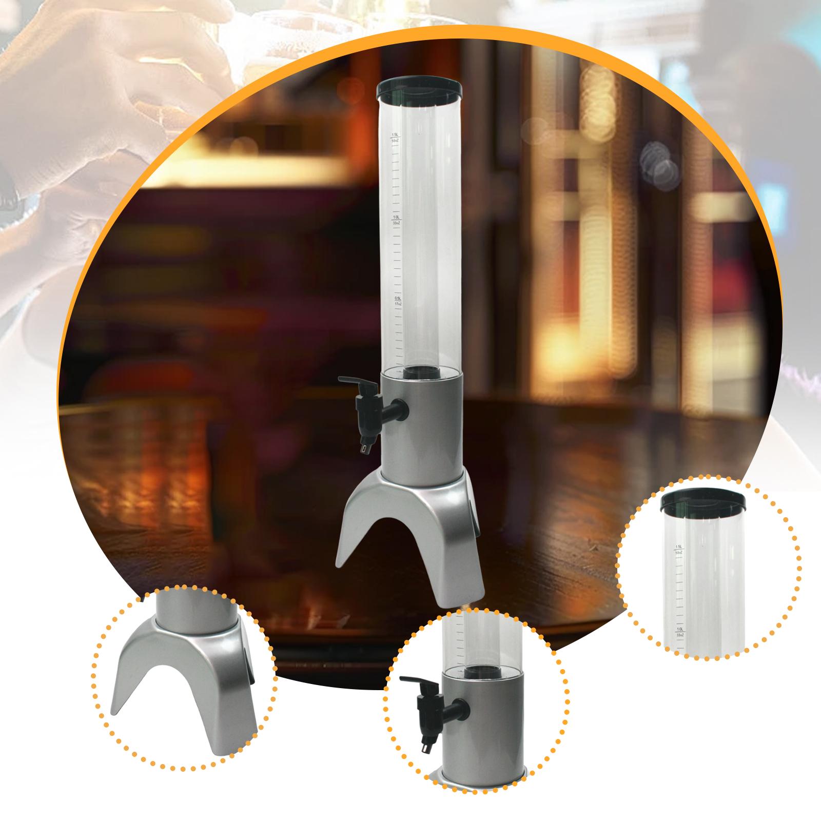 Beer Dispenser Margarita Sturdy Tabletop for Home Restaurants 1.5L silver