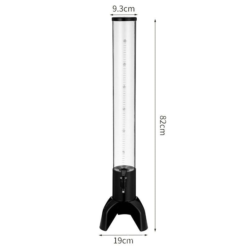 Mimosa Tower Versatile Tabletop Beer Dispenser for Juice Outdoor Restaurants 3L Black