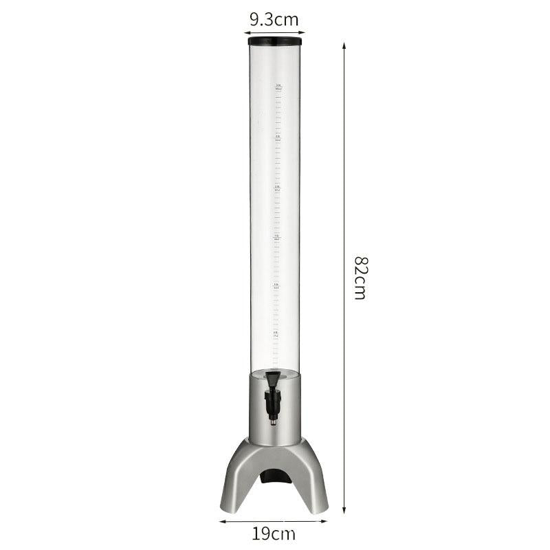 Mimosa Tower Versatile Tabletop Beer Dispenser for Juice Outdoor Restaurants 3L Silver