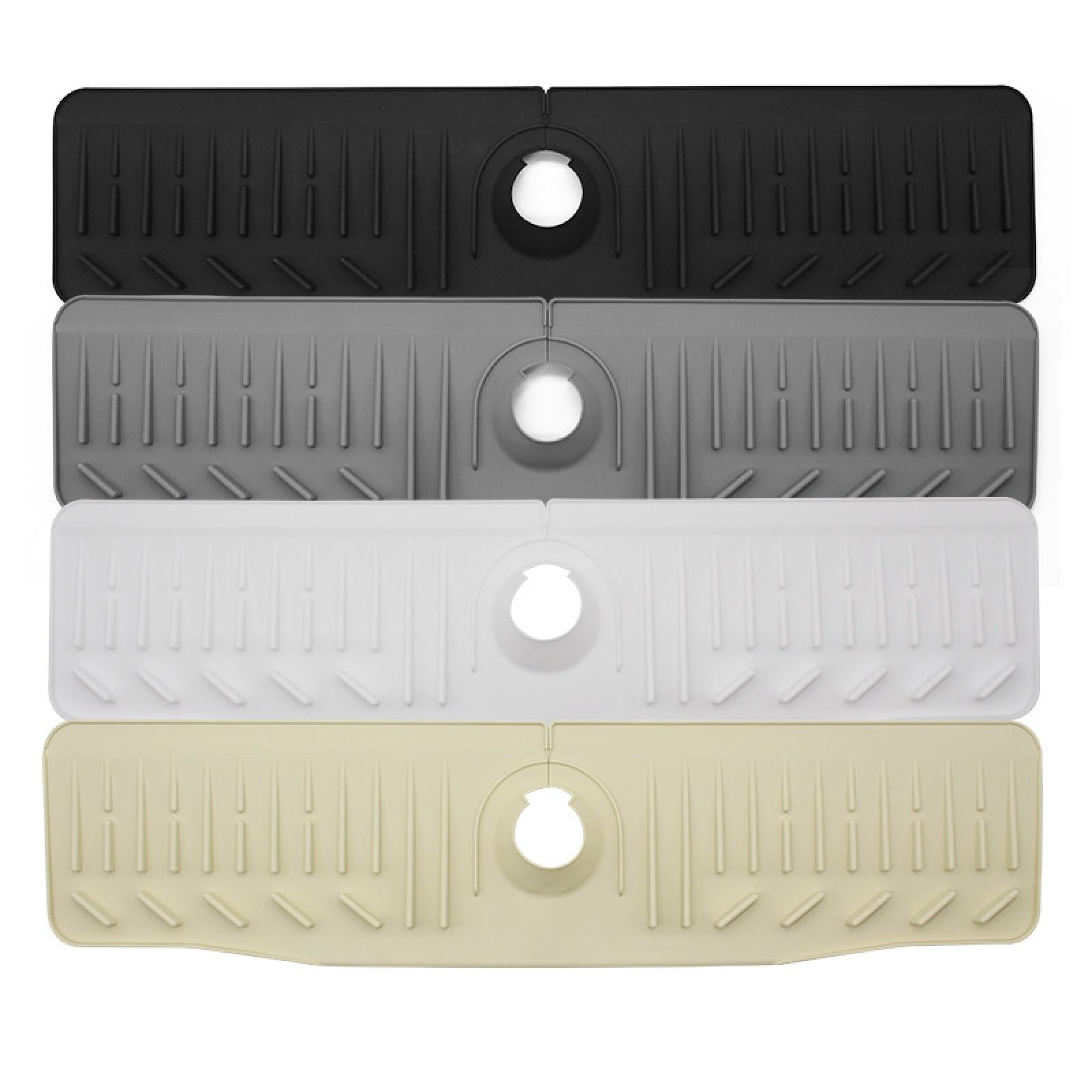 Kitchen Sink Faucet Mat Drain Pad Counter Campers Washroom Home Splash Guard Black