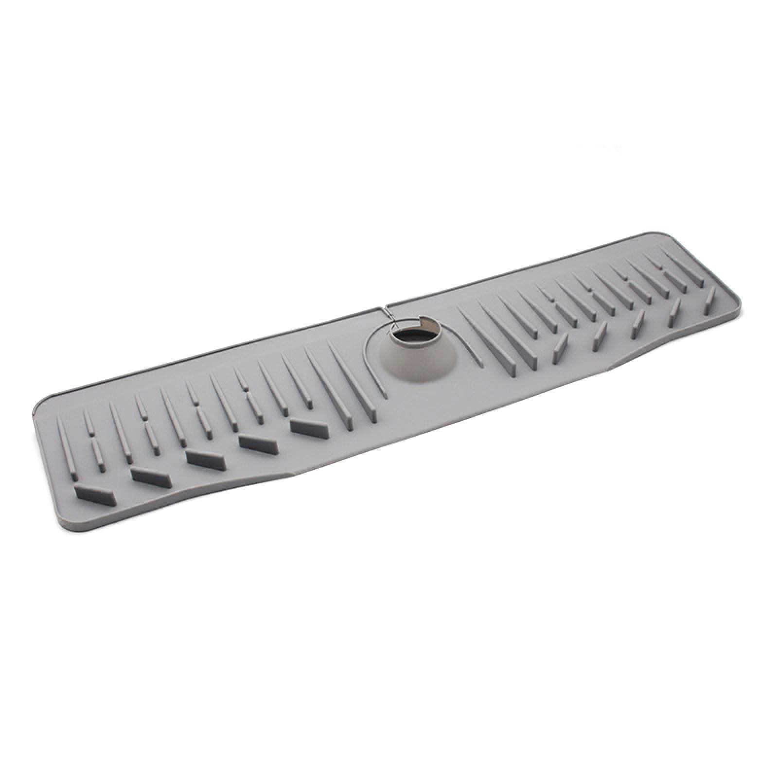 Kitchen Sink Faucet Mat Drain Pad Counter Campers Washroom Home Splash Guard Gray