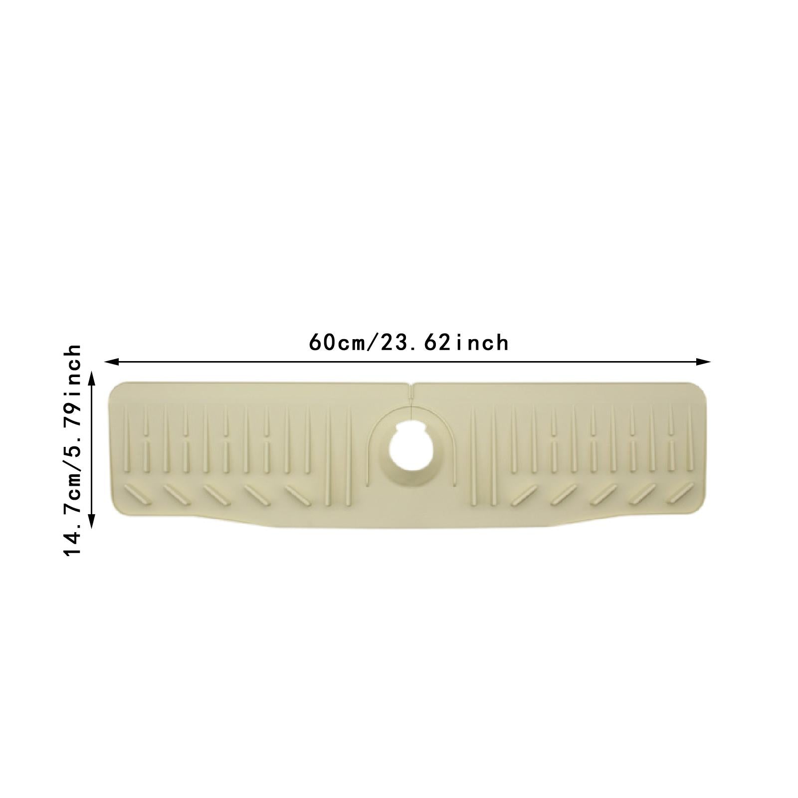 Kitchen Sink Faucet Mat Drain Pad Counter Campers Washroom Home Splash Guard Beige