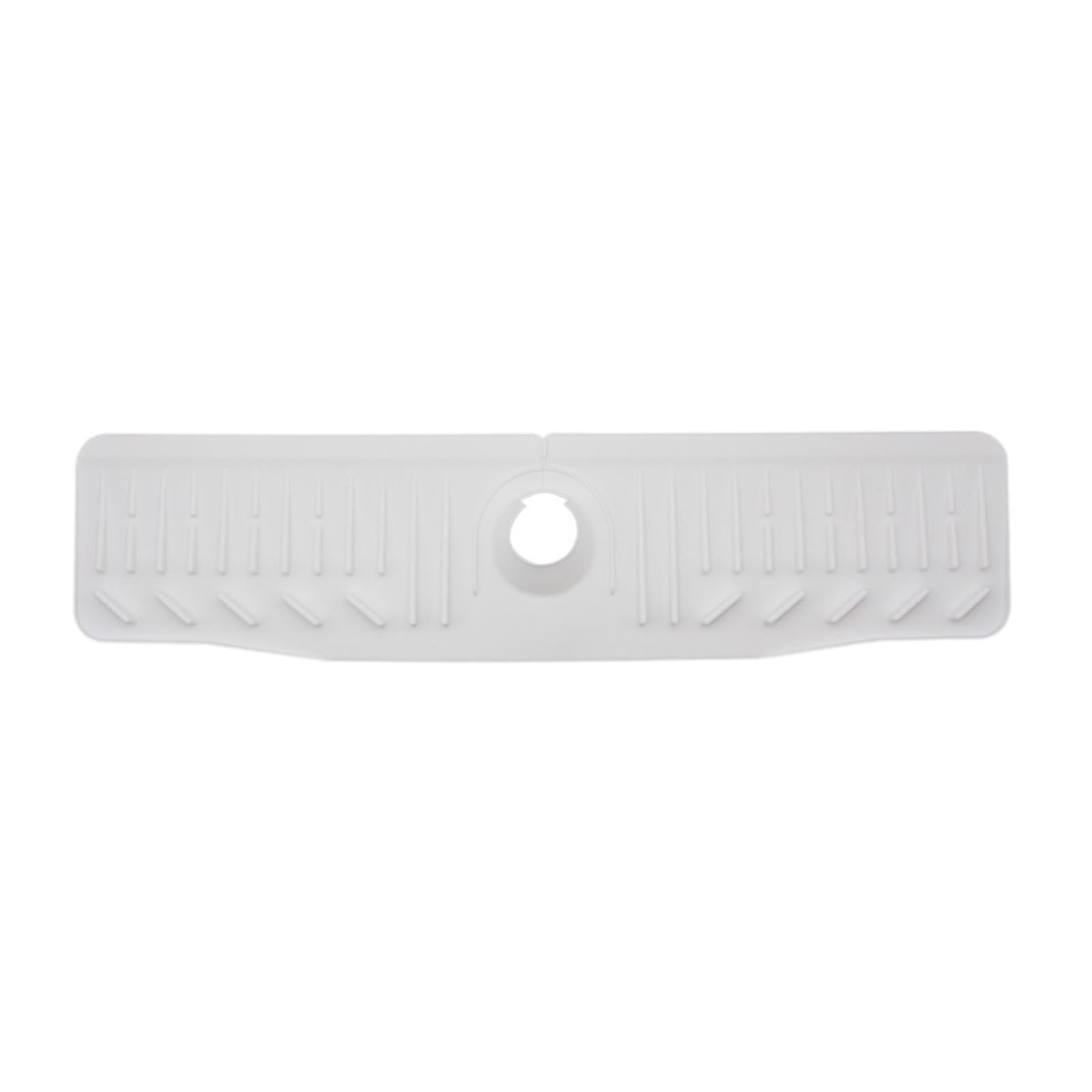 Kitchen Sink Faucet Mat Drain Pad Counter Campers Washroom Home Splash Guard White