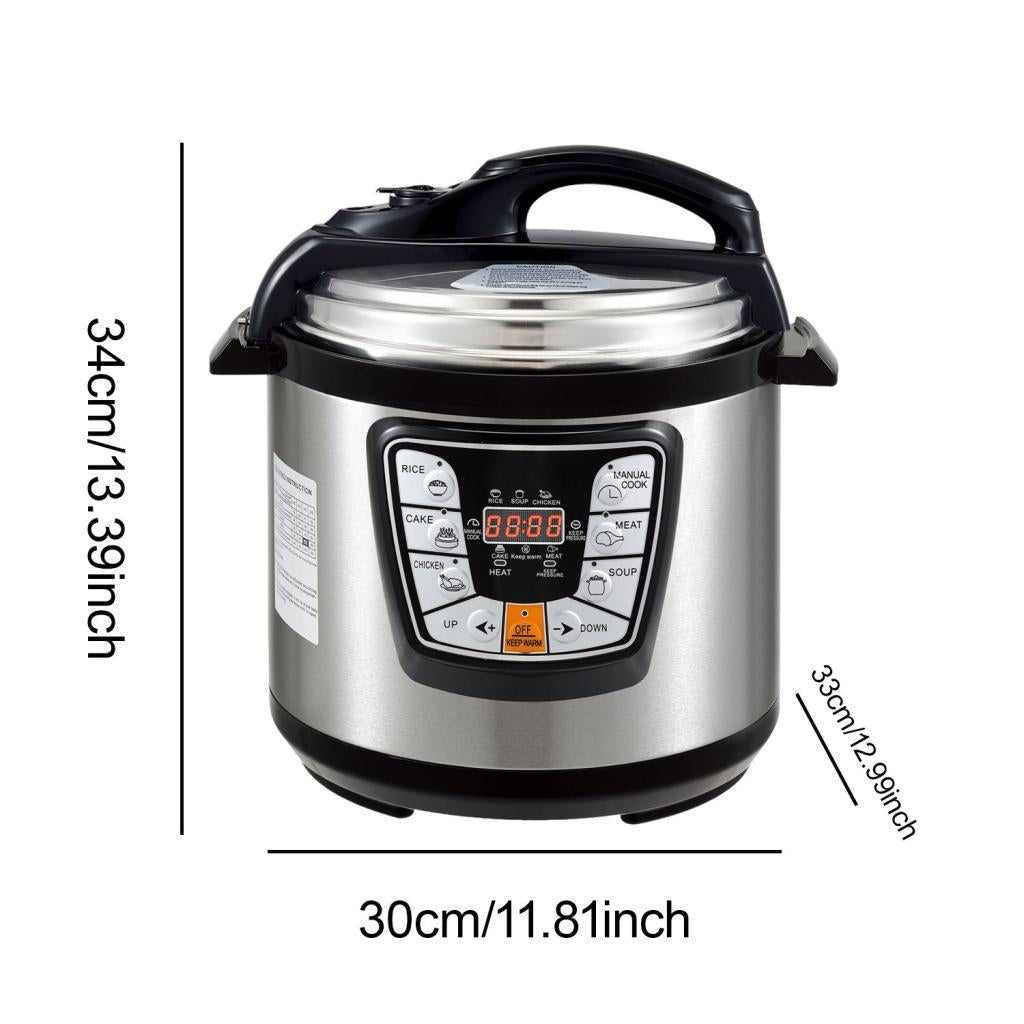 Electric Pressure Cooker Multipurpose Slow Cooking Pot for Chicken Soup Cake