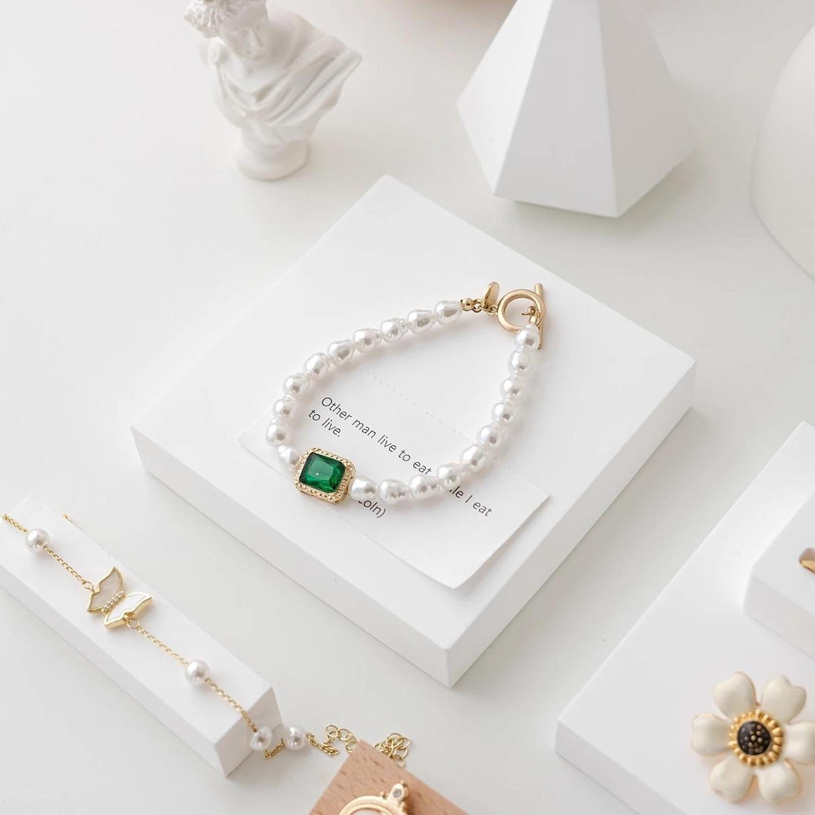 Jewelry Display Stand Earrings Watches Cake Stand for Vanity Dresser Wedding Cuboid 8x2x1.8cm