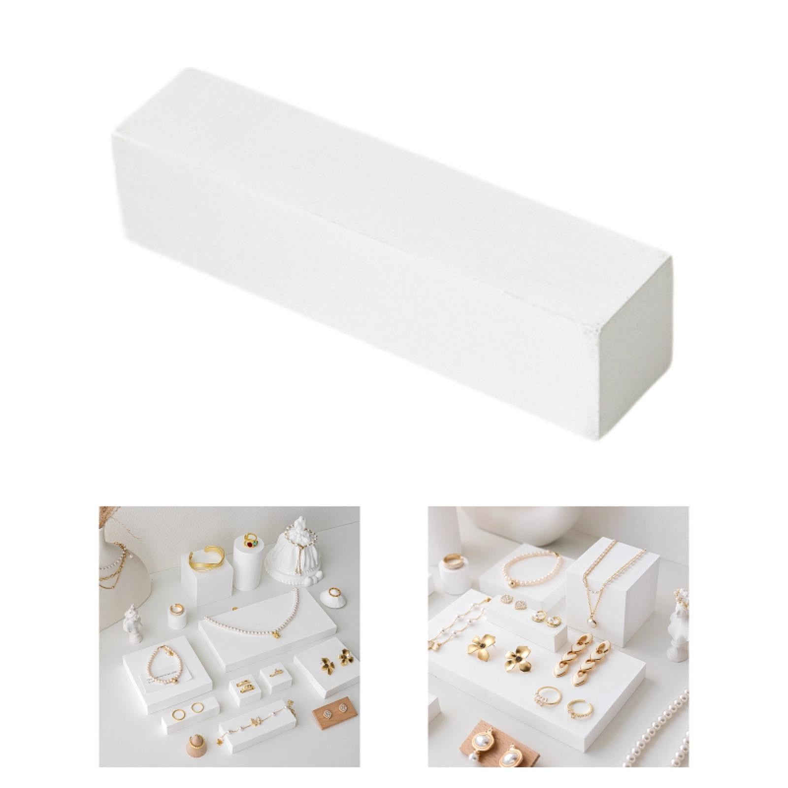 Jewelry Display Stand Earrings Watches Cake Stand for Vanity Dresser Wedding Cuboid 8x2x1.8cm