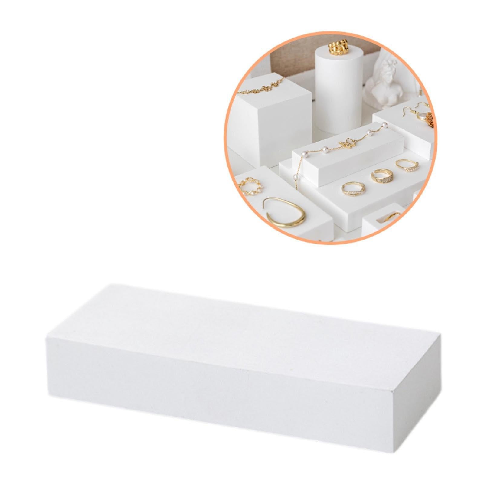 Jewelry Display Stand Earrings Watches Cake Stand for Vanity Dresser Wedding Cuboid 10x4x1.8cm