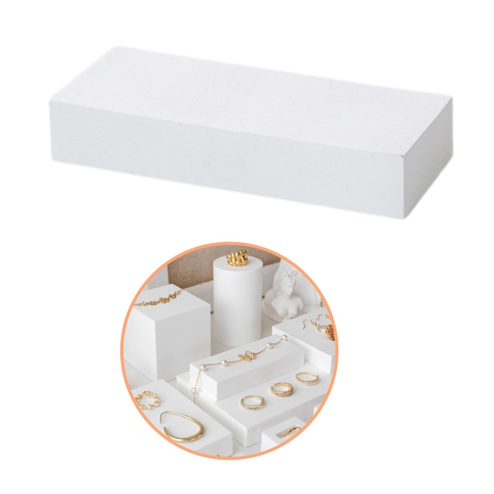 Jewelry Display Stand Earrings Watches Cake Stand for Vanity Dresser Wedding Cuboid 10x4x1.8cm