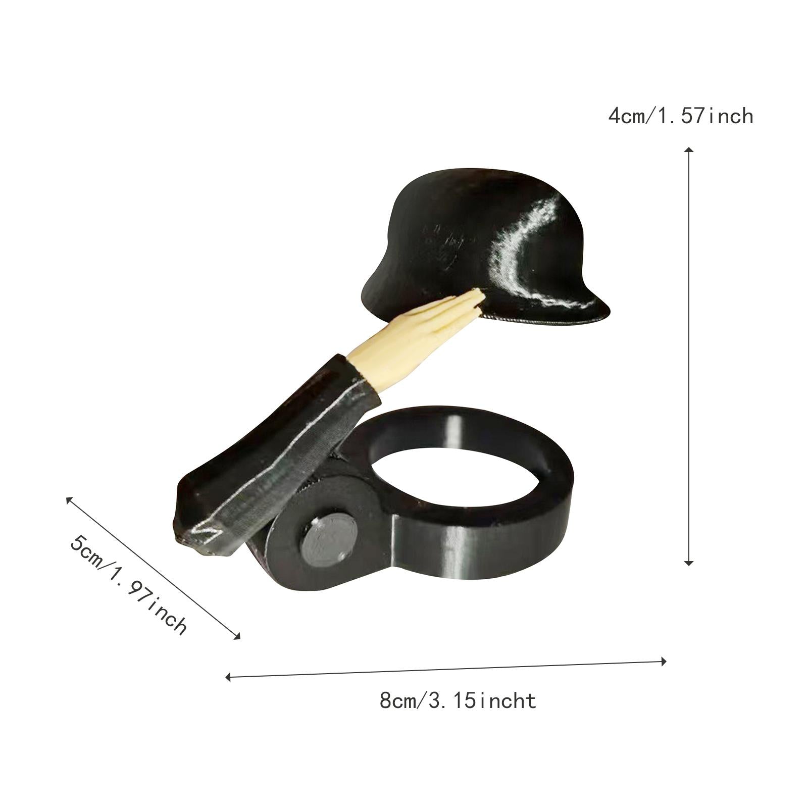 Beer Bottle Helmet Beverage Cap for Standard Beer Bottles (330-500ml) Hiking black color