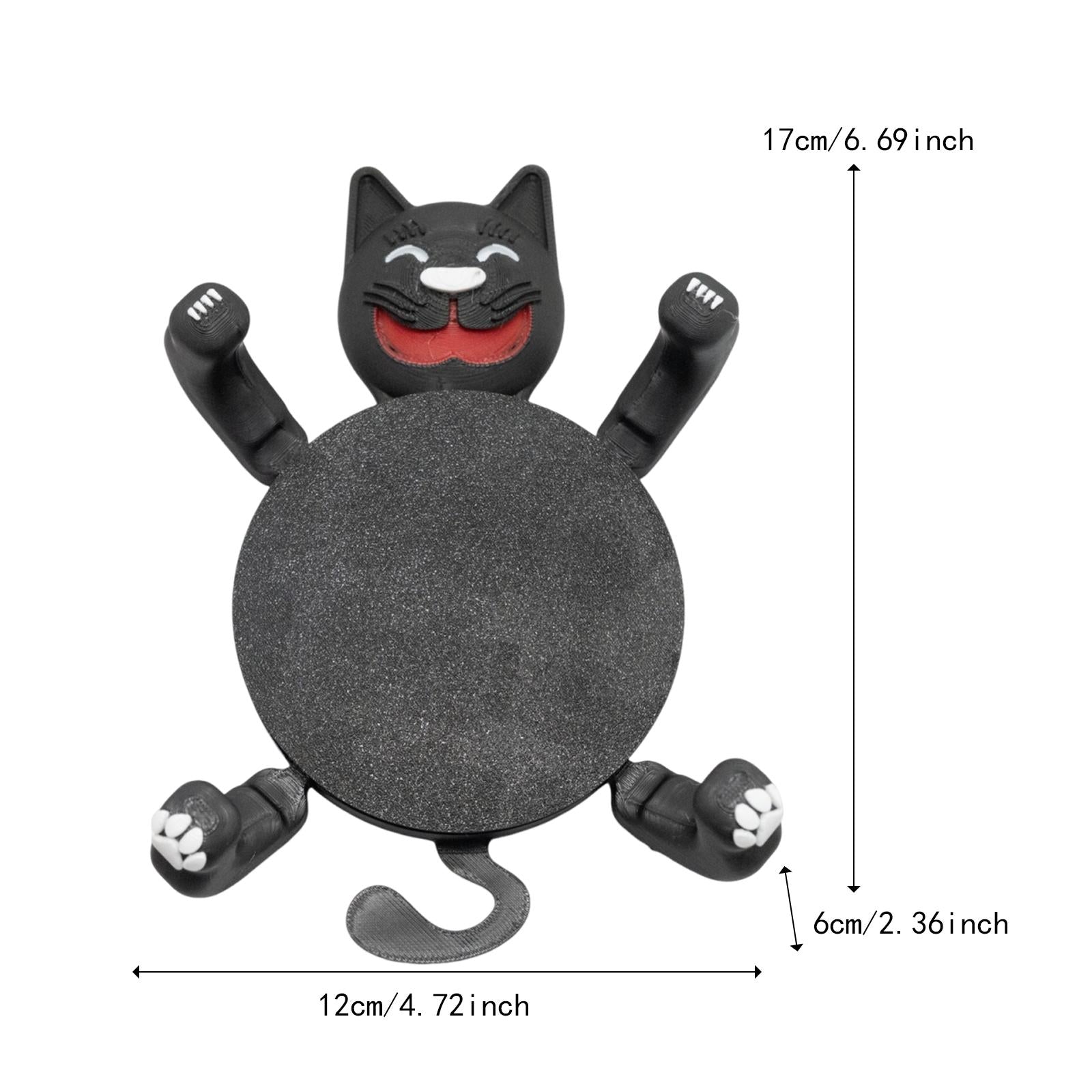 Cat Coaster Cup Holder Unique Insulation Pad for Holiday Party Kitchen Decor Black