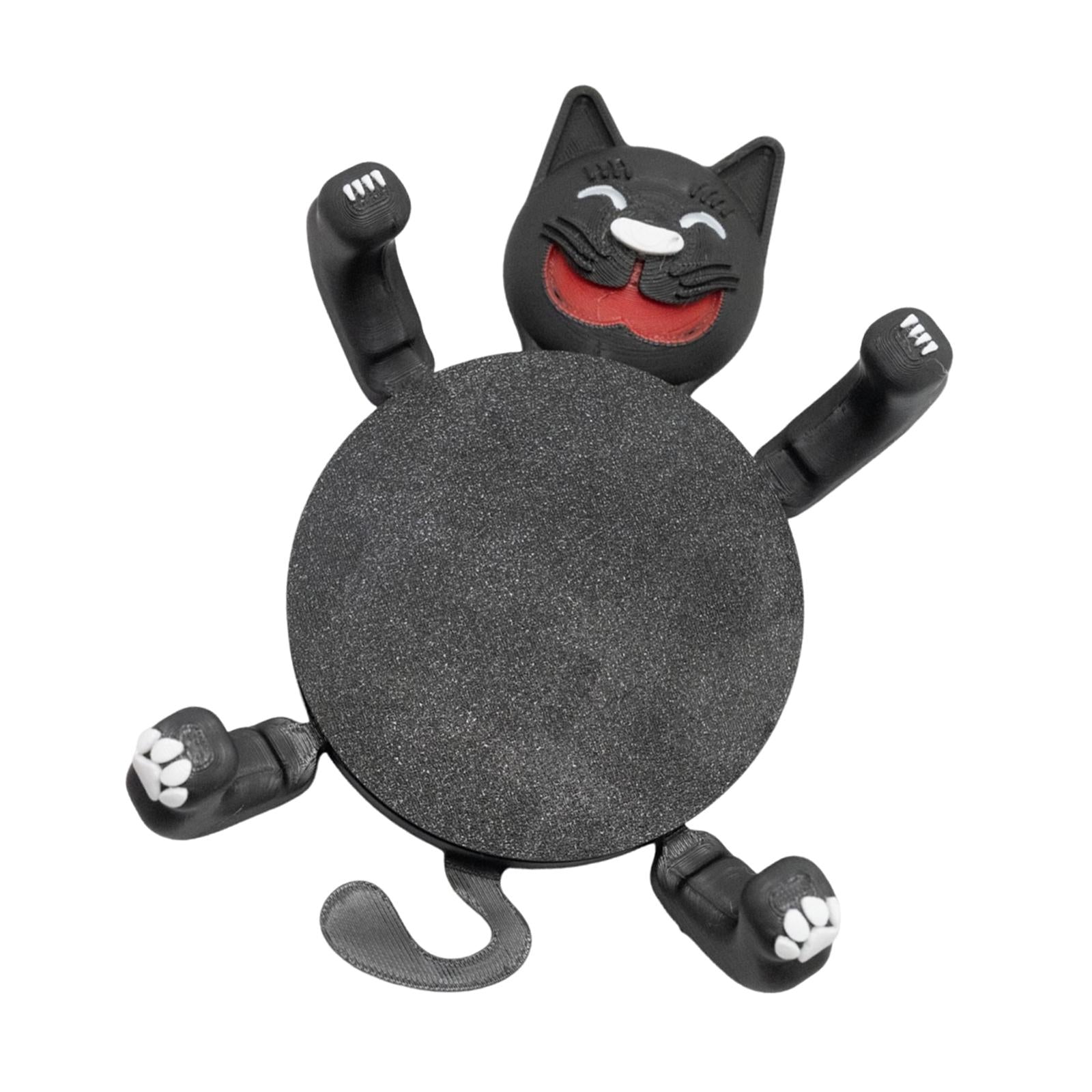 Cat Coaster Cup Holder Unique Insulation Pad for Holiday Party Kitchen Decor Black