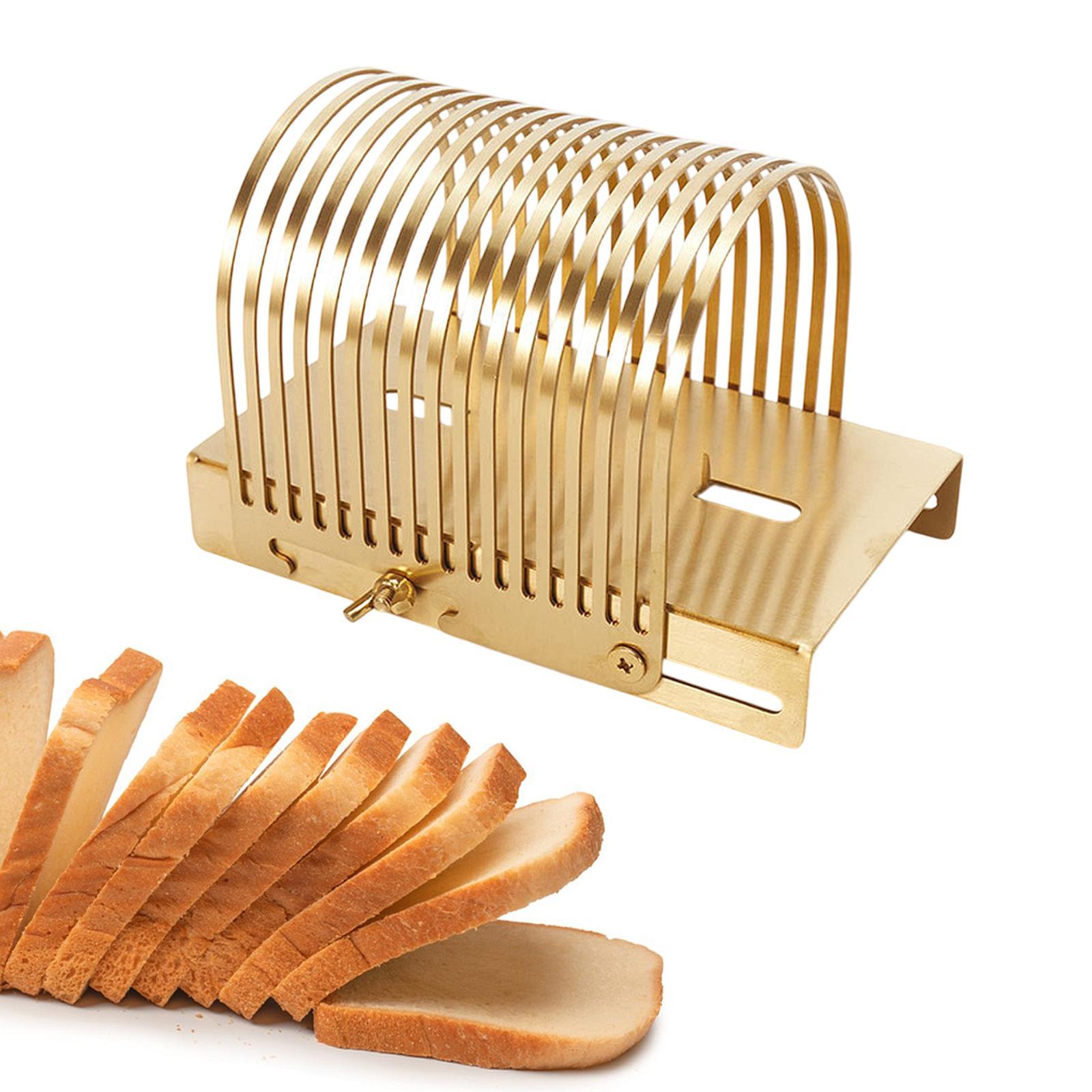 Bread Slicer Baking Tool Bread Loaf Cutter for Homemade Breads Tomato Potato Gold