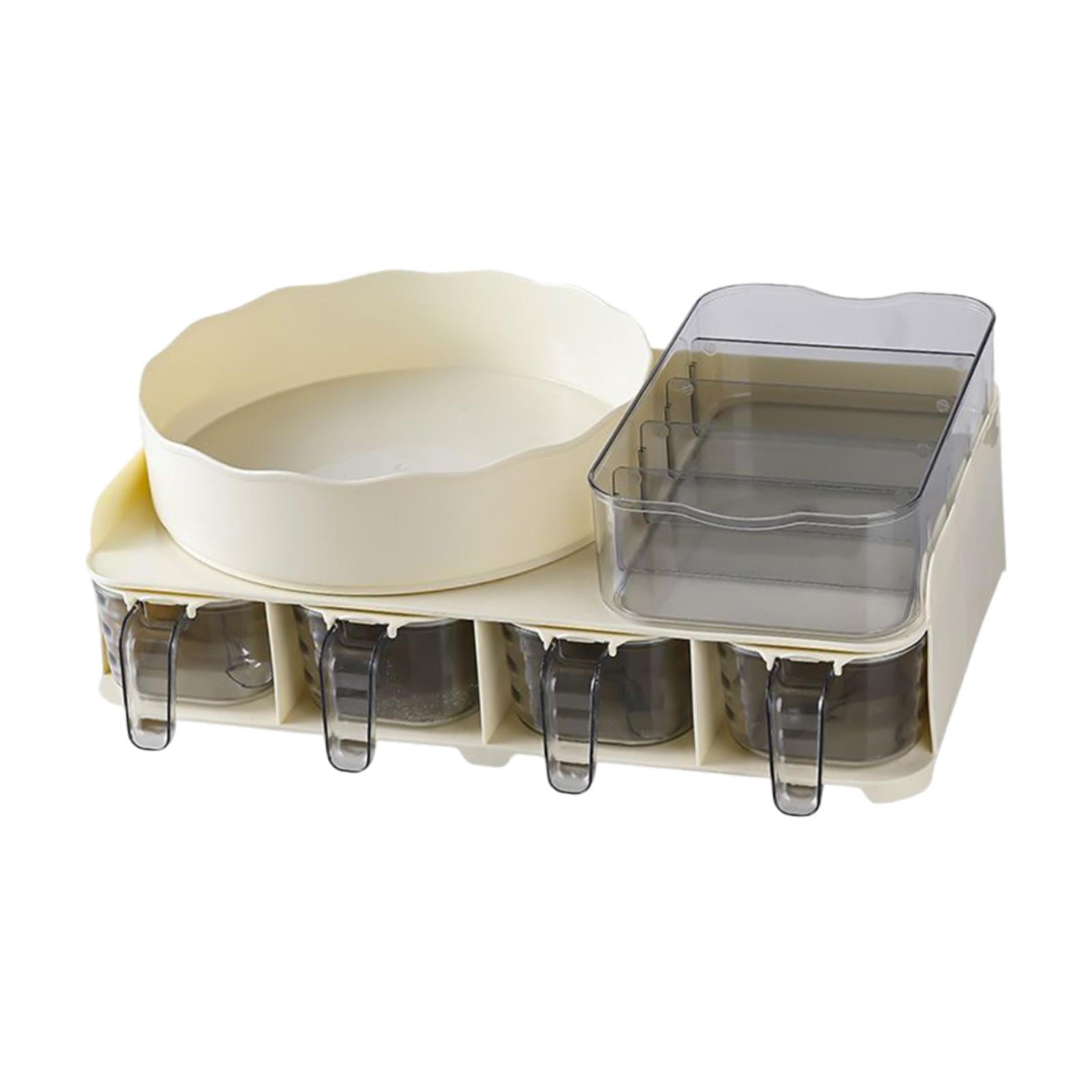 Countertop Spice Jar and Rack Set Condiment Jar for Dining Room Cabinet Home