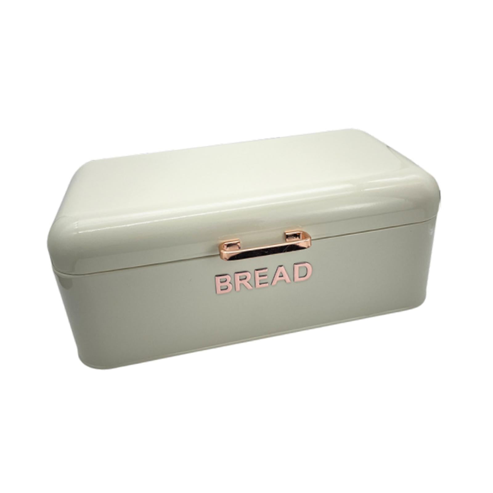 Bread Box for Kitchen Counter Organizer Breadbox for Pantry Biscuit Counters White