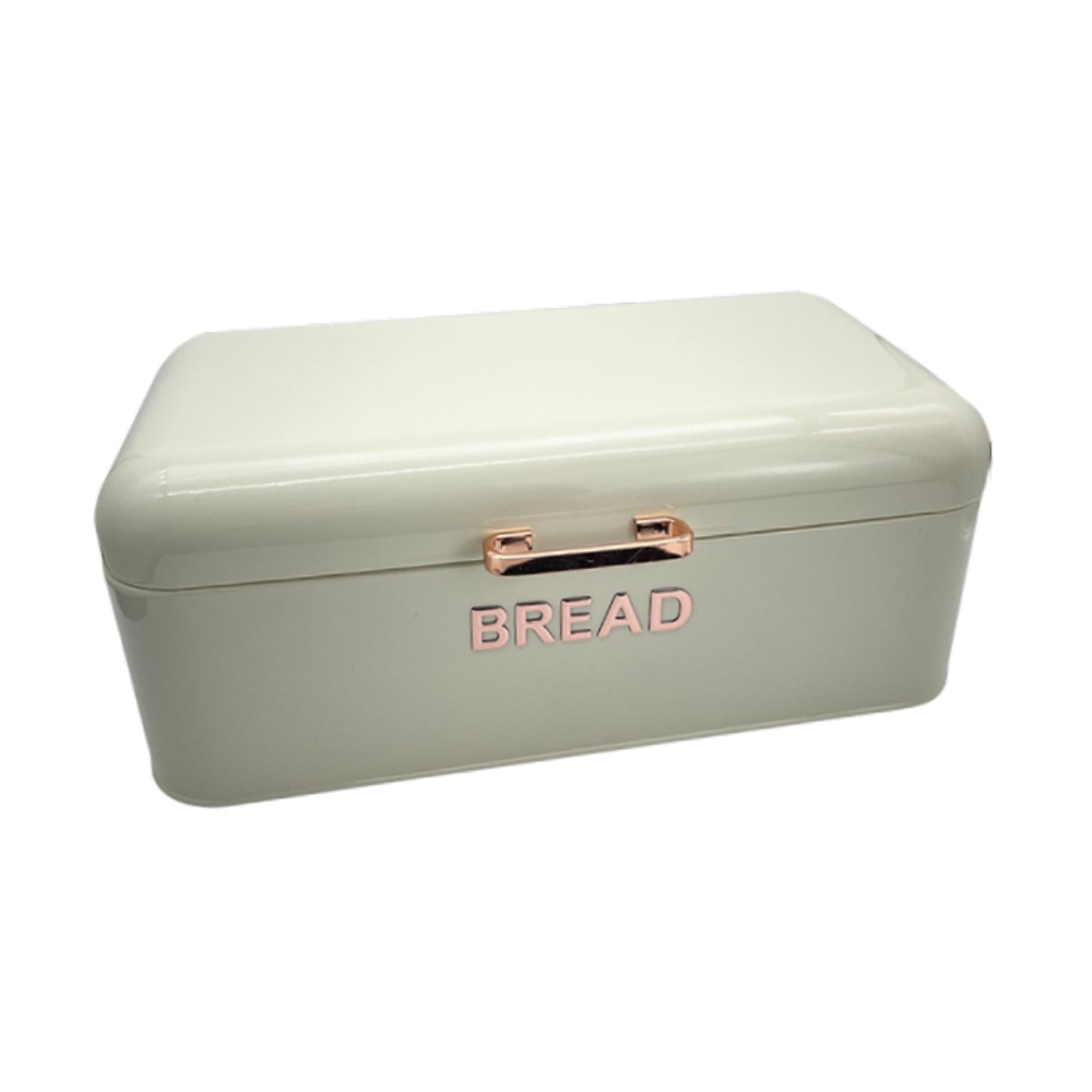 Bread Box for Kitchen Counter Organizer Breadbox for Pantry Biscuit Counters White
