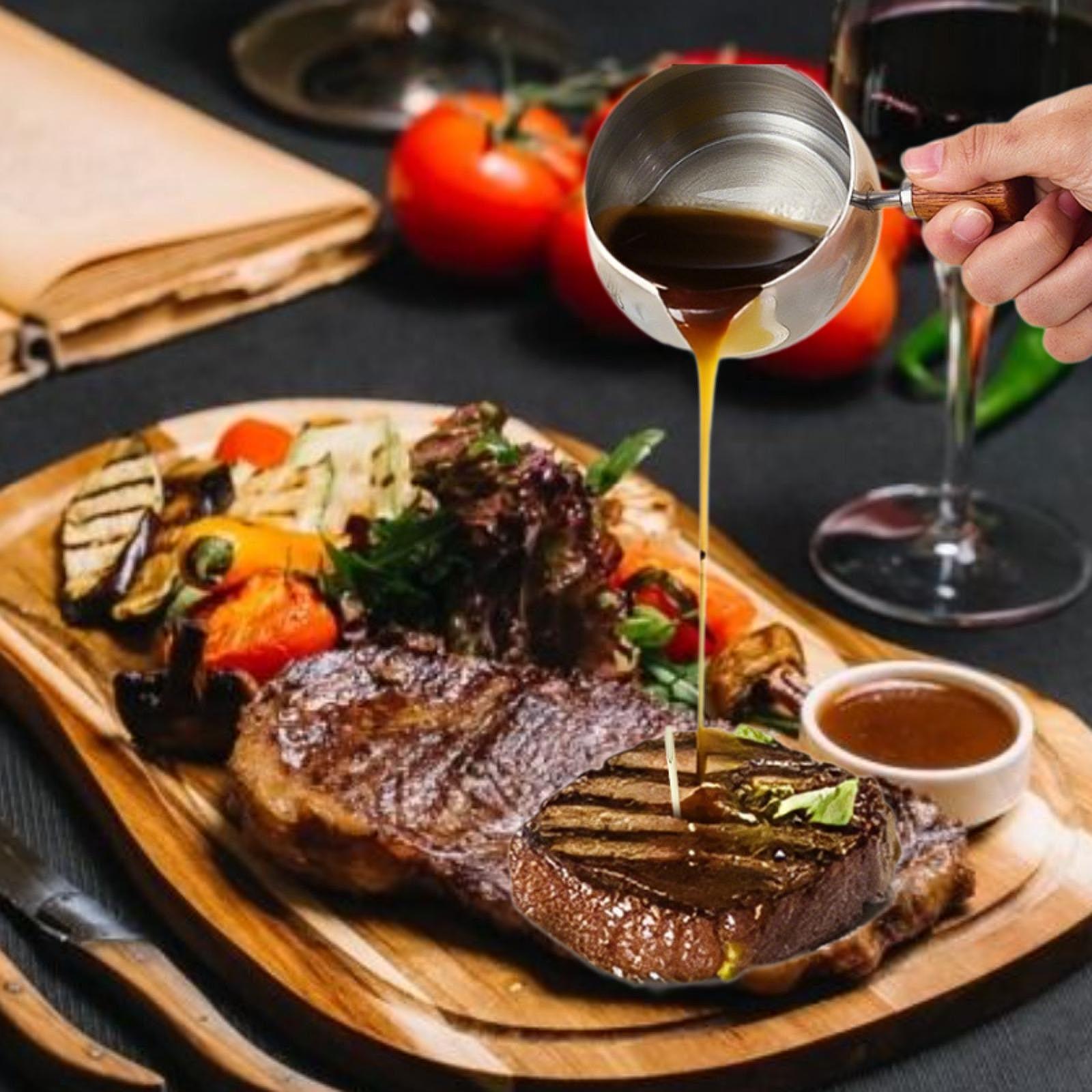 Stainless Steel Sauce Cup Reusable Measuring Cup Kitchen Gadget Dipping Bowl M Silver