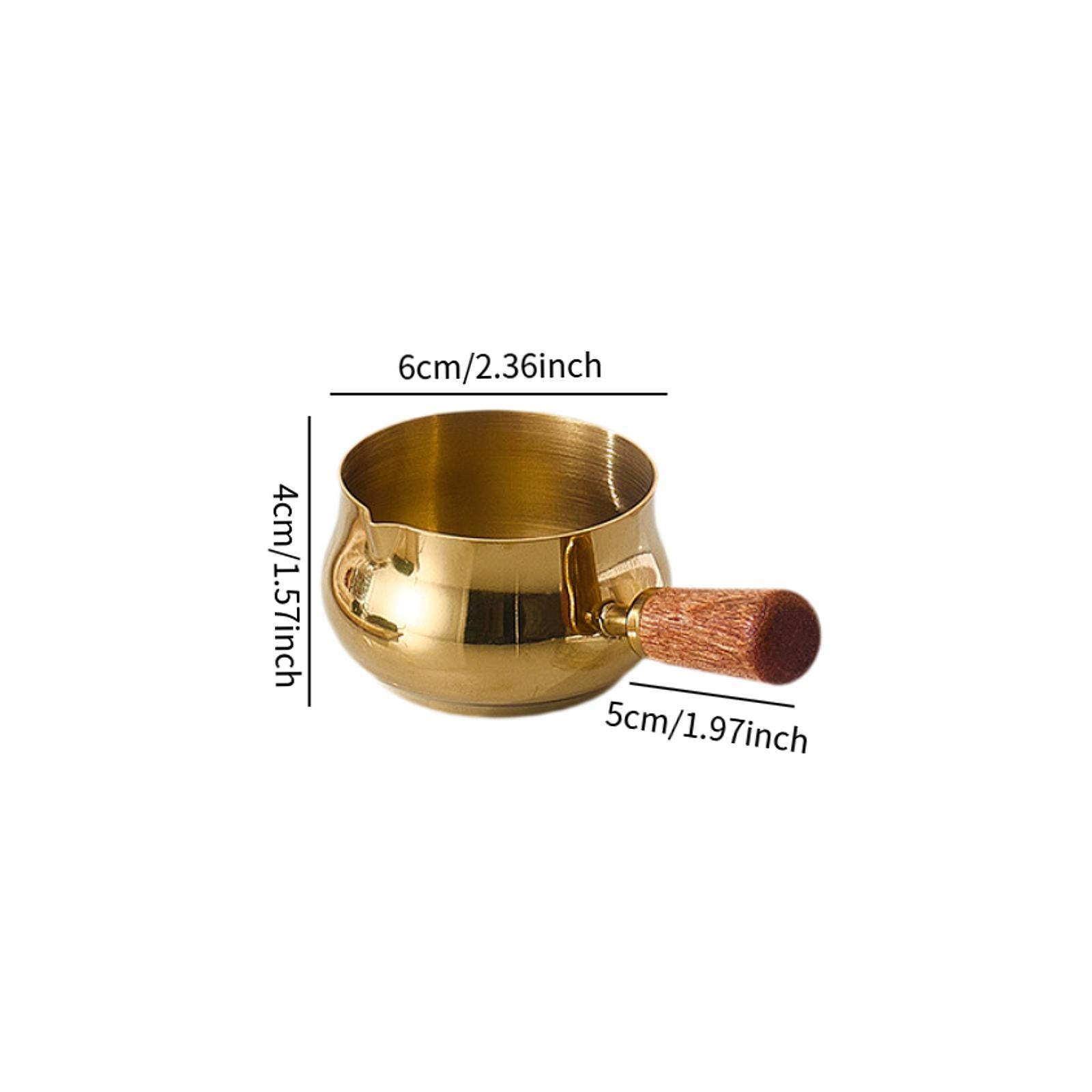 Stainless Steel Sauce Cup Reusable Measuring Cup Kitchen Gadget Dipping Bowl M Gold