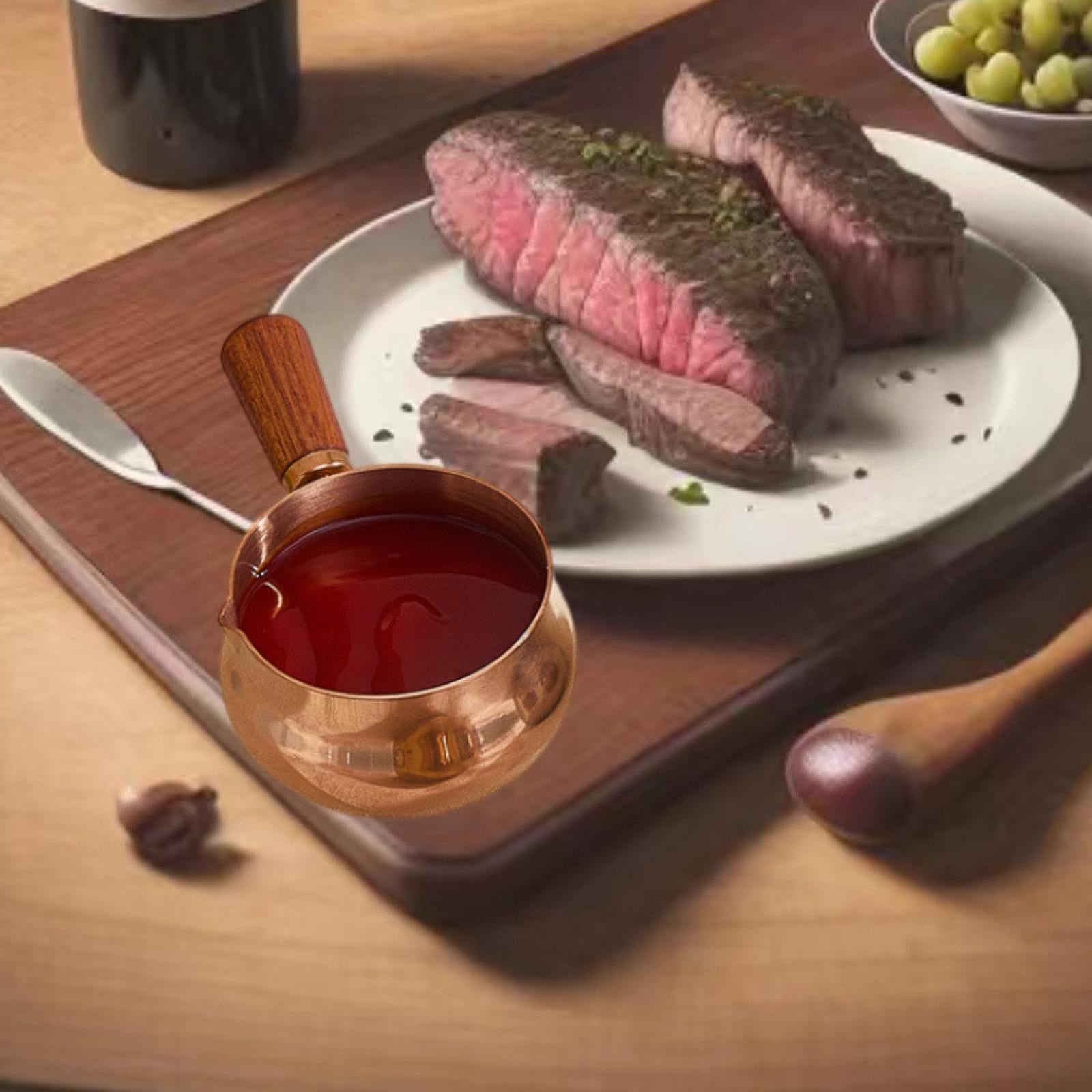 Stainless Steel Sauce Cup Reusable Measuring Cup Kitchen Gadget Dipping Bowl M Rose Gold