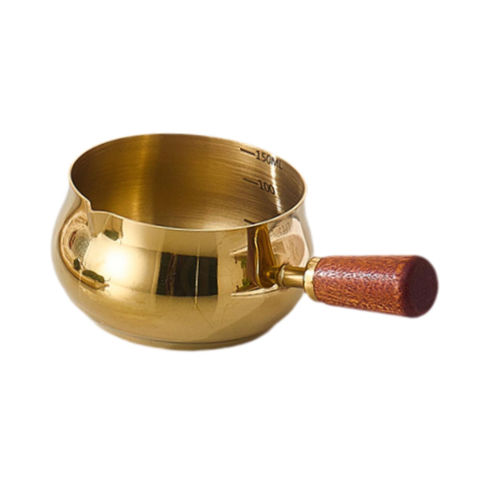 Stainless Steel Sauce Cup Reusable Measuring Cup Kitchen Gadget Dipping Bowl L Gold