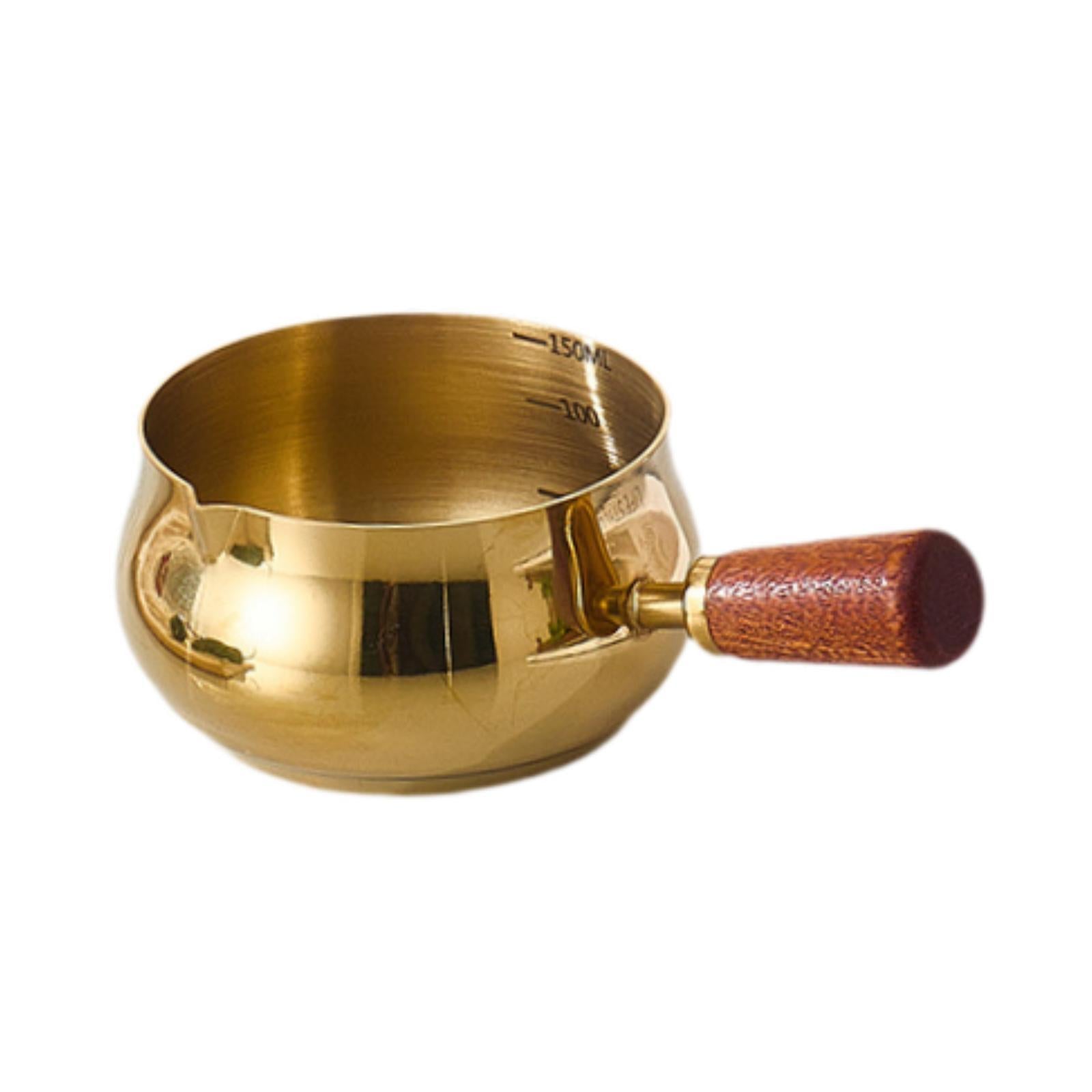 Stainless Steel Sauce Cup Reusable Measuring Cup Kitchen Gadget Dipping Bowl L Gold