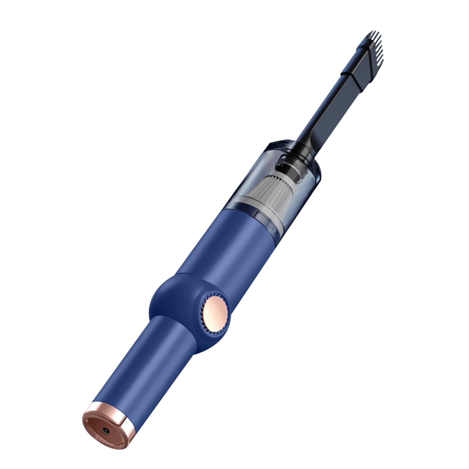Mini Handheld Car Vacuum Household Rechargeable for Computer Kitchen Vehicle Blue